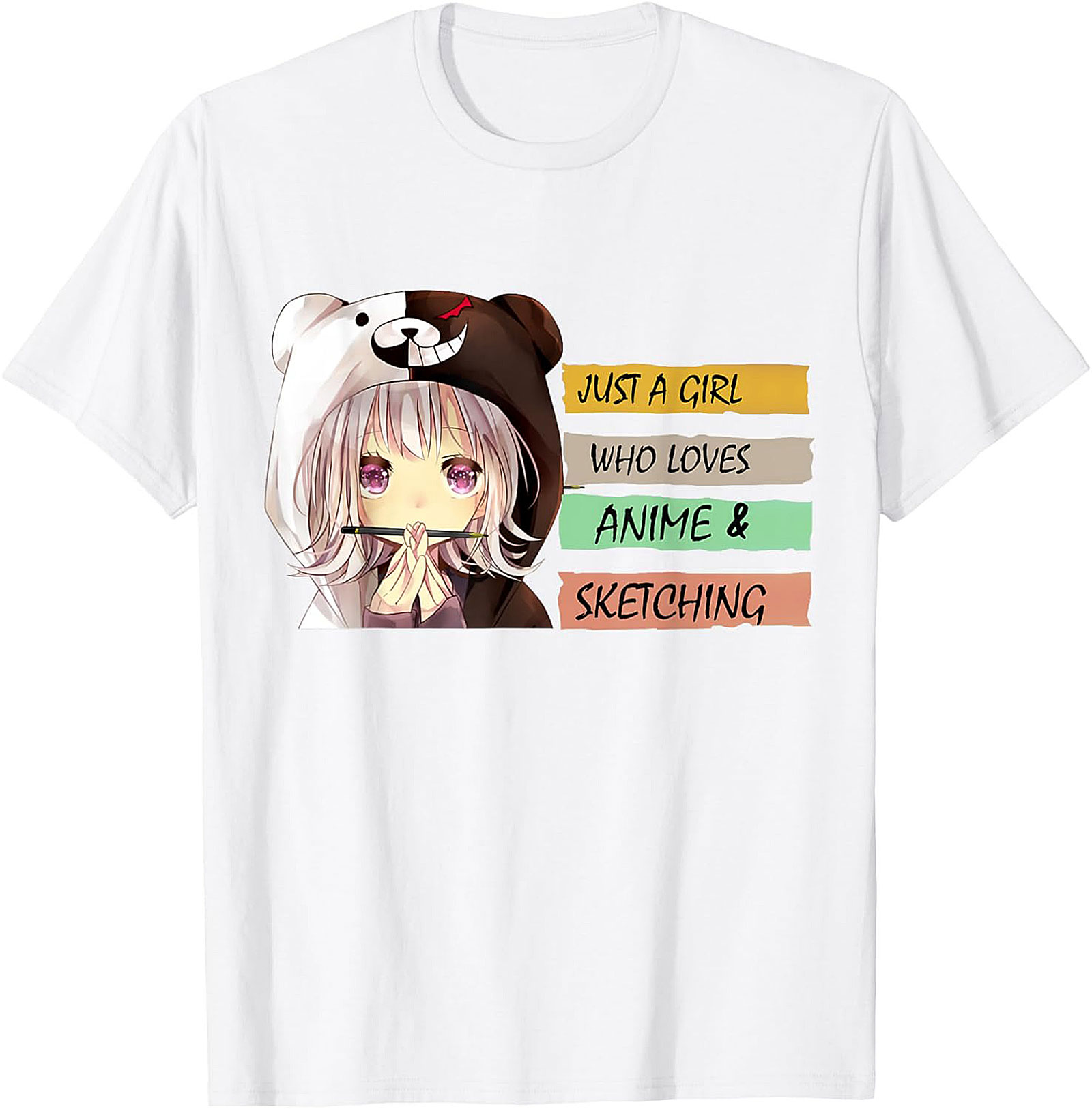 Anime Sketching T-Shirt – Cute Manga Artist Graphic Tee