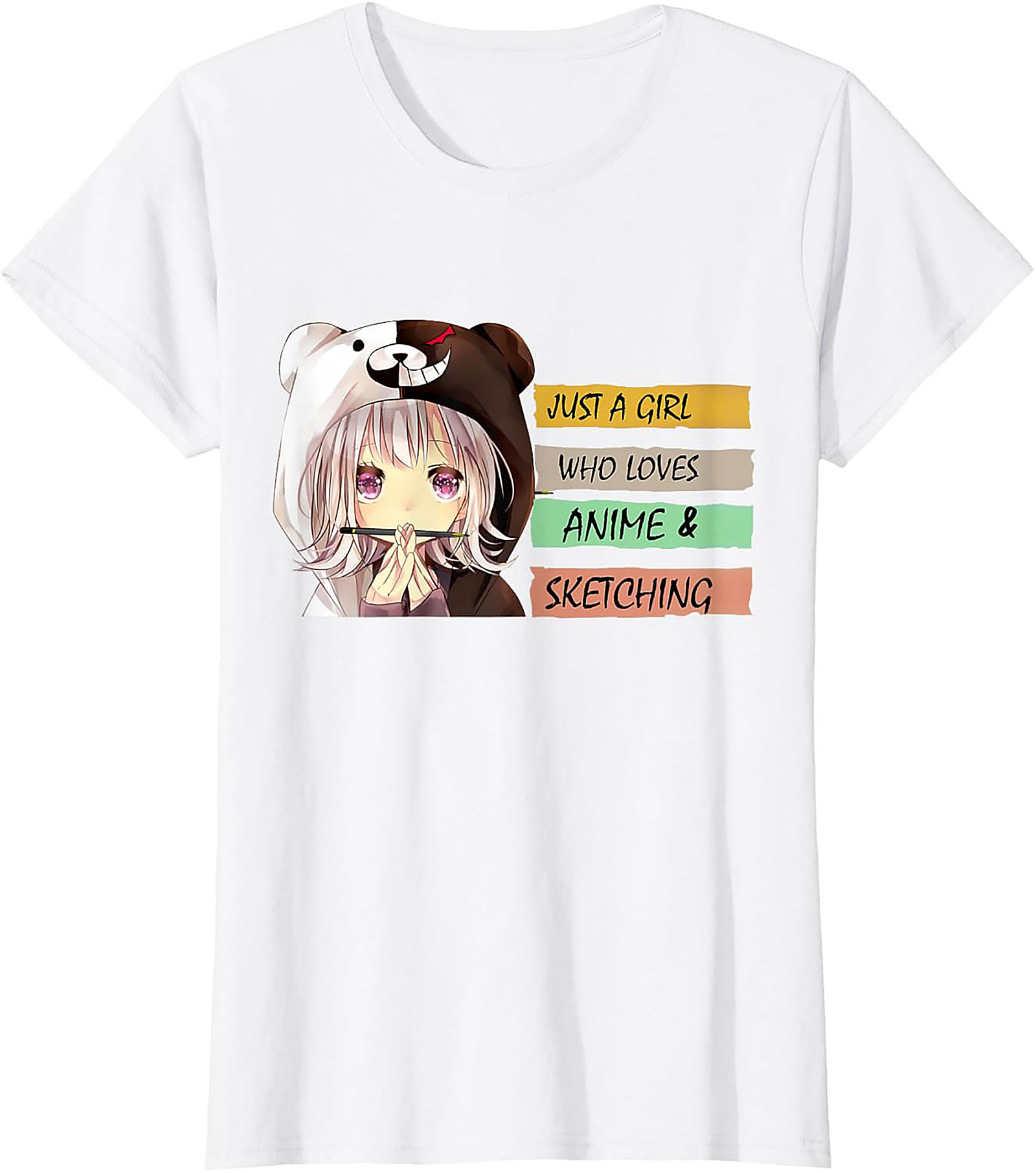 Anime Sketching T-Shirt – Cute Manga Artist Graphic Tee
