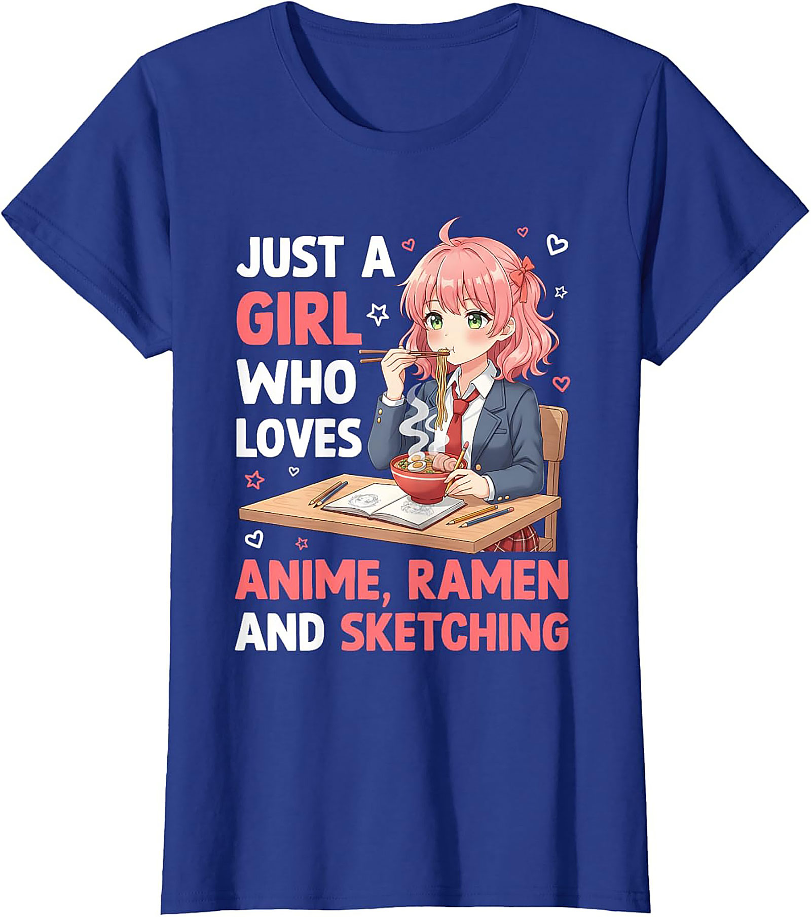Anime Ramen Sketching T-Shirt | Cute Otaku Graphic Tee
