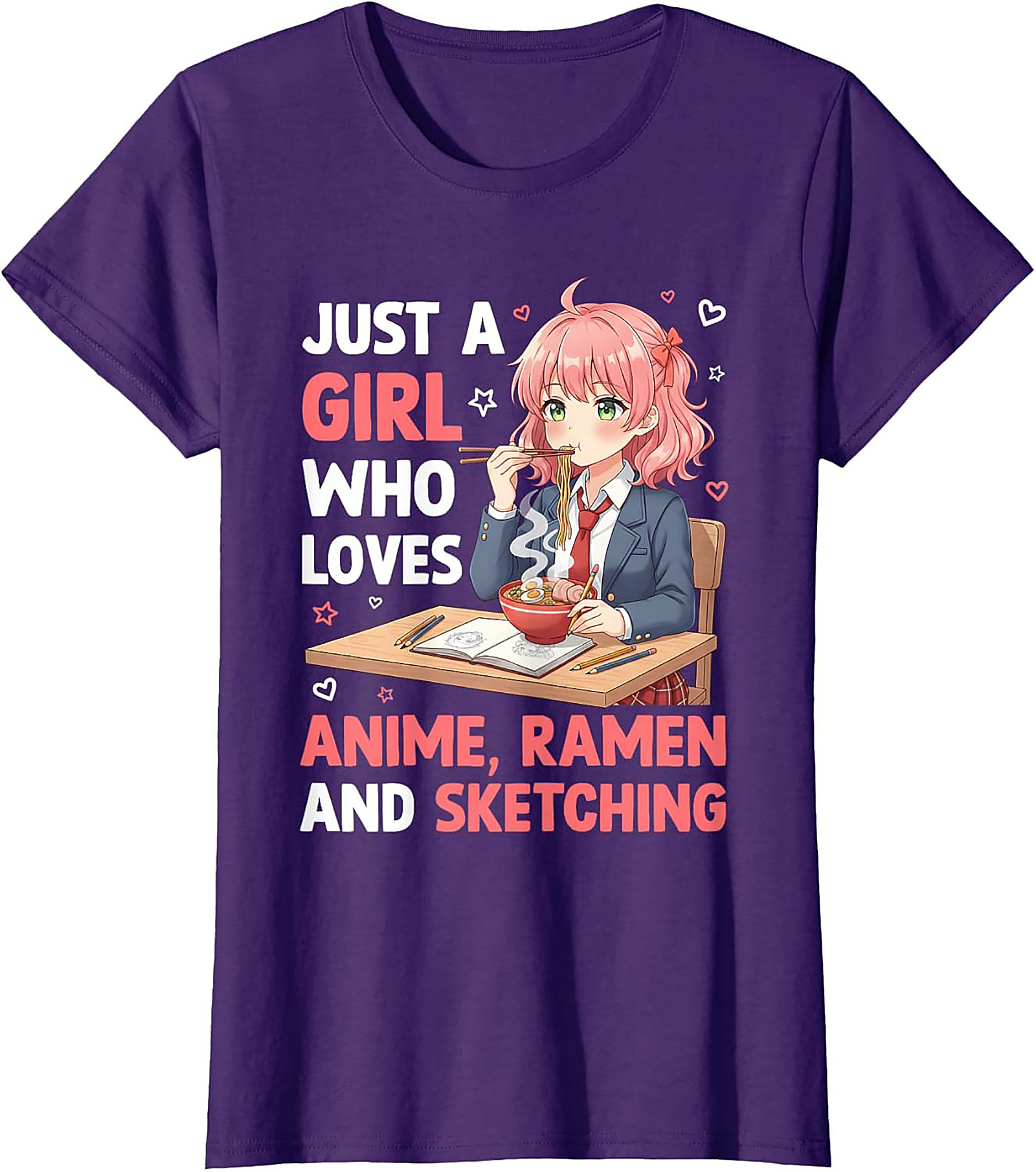 Anime Ramen Sketching T-Shirt | Cute Otaku Graphic Tee