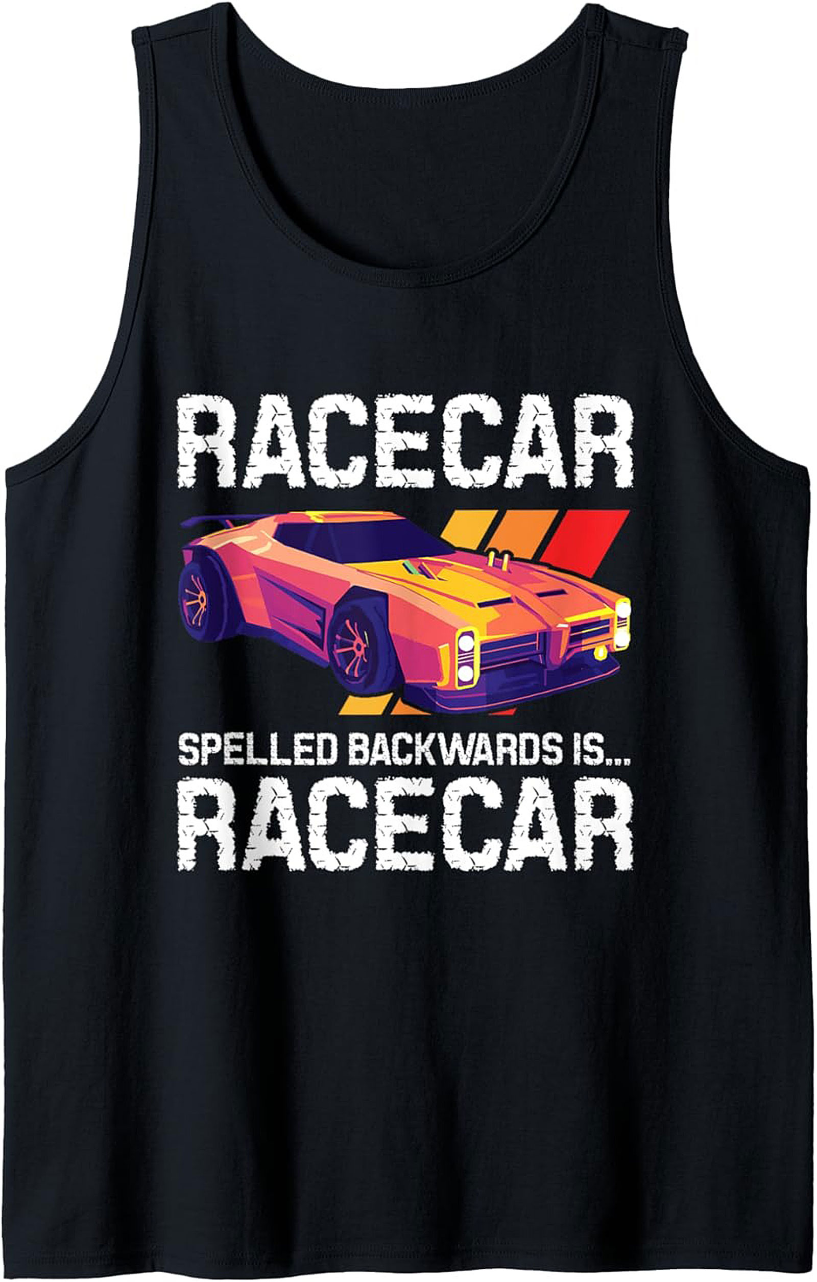 Funny Racecar Graphic Tank Top Unisex Sleeveless Shirt