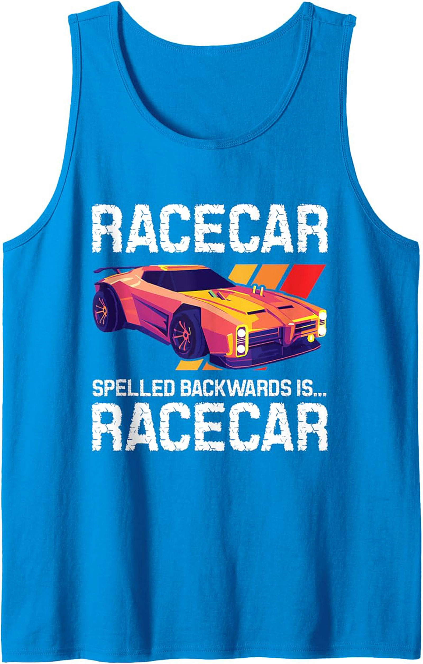 Funny Racecar Graphic Tank Top Unisex Sleeveless Shirt