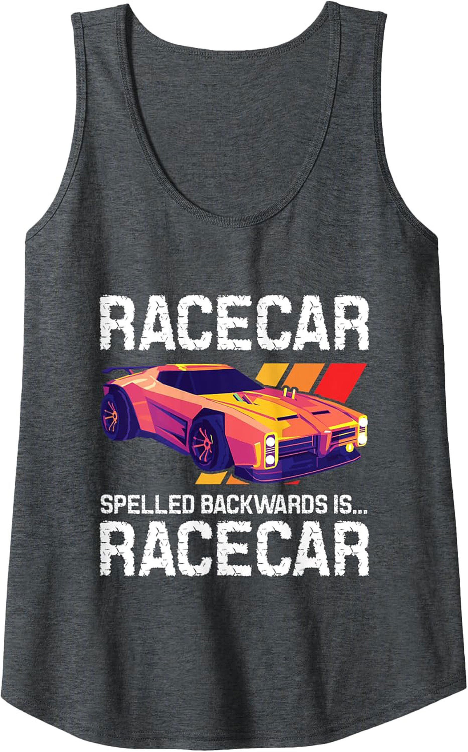 Funny Racecar Graphic Tank Top Unisex Sleeveless Shirt