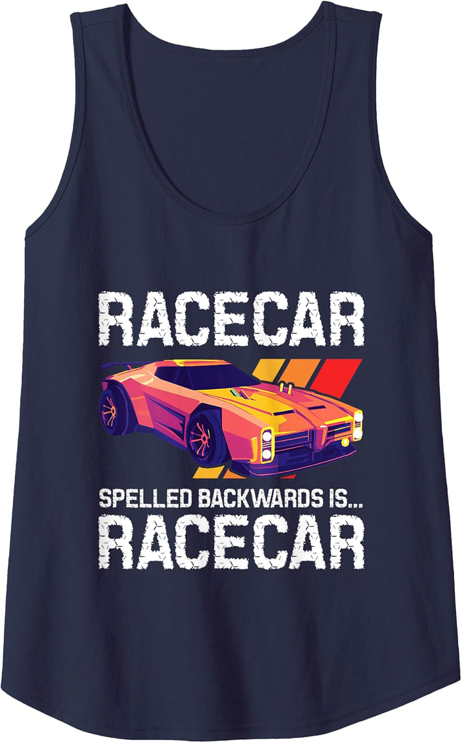 Funny Racecar Graphic Tank Top Unisex Sleeveless Shirt