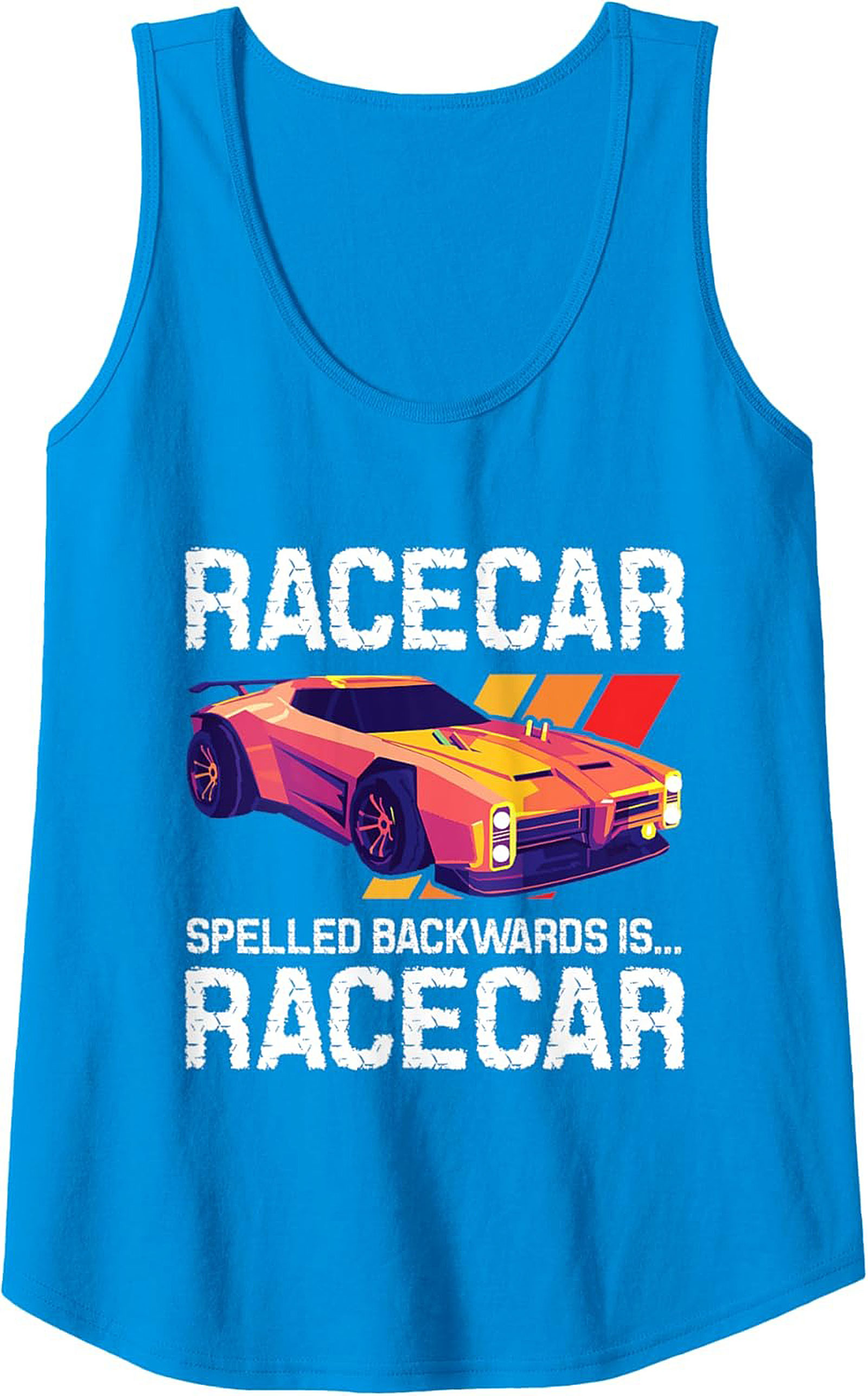 Funny Racecar Graphic Tank Top Unisex Sleeveless Shirt
