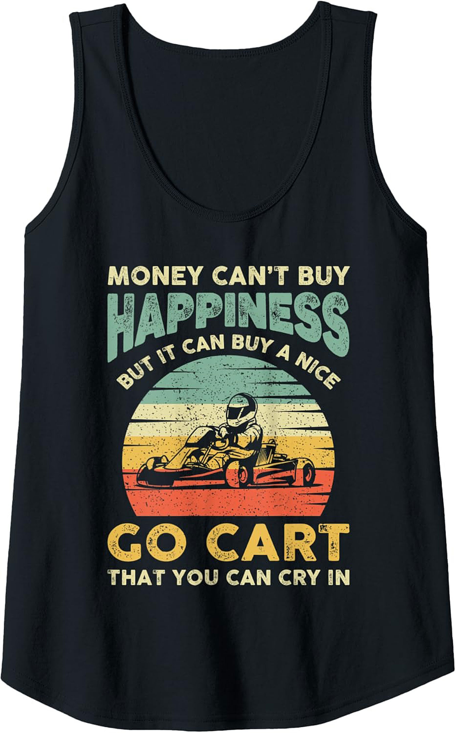 Go-Karting Graphic Tank Top Funny Motorsports Sleeveless Shirt