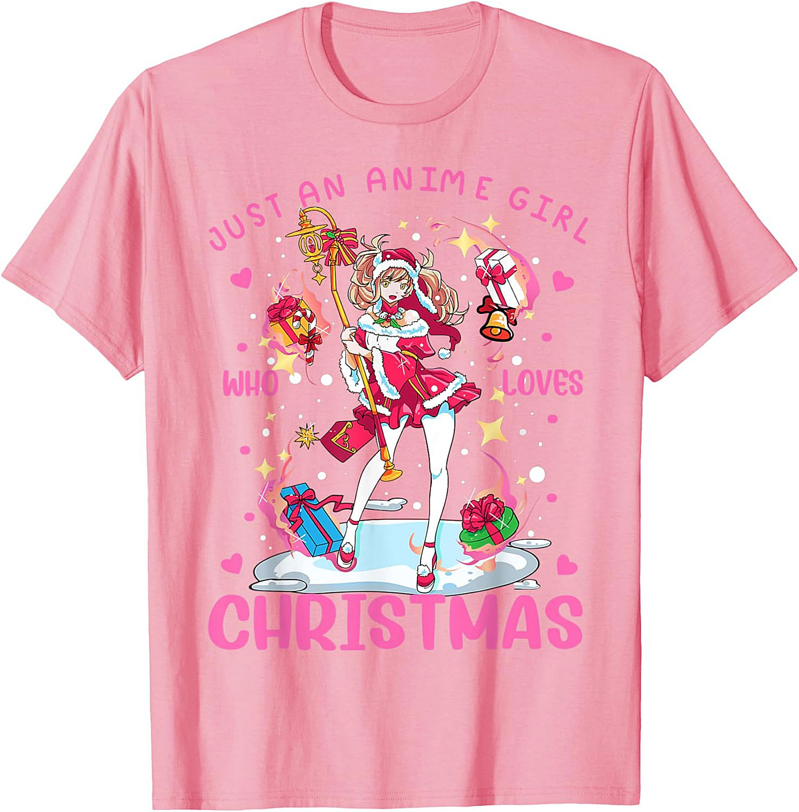 Anime Christmas T-shirt | Funny Holiday Graphic Tee