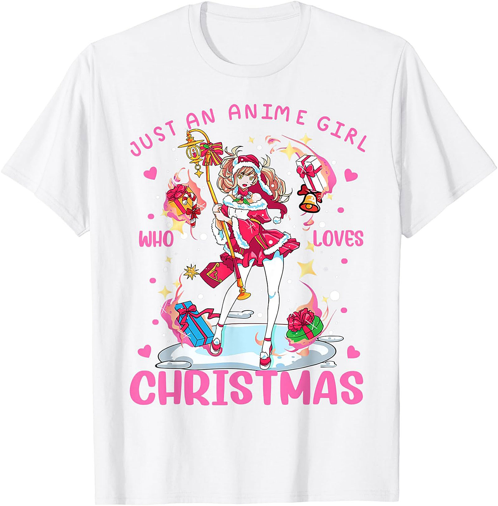 Anime Christmas T-shirt | Funny Holiday Graphic Tee
