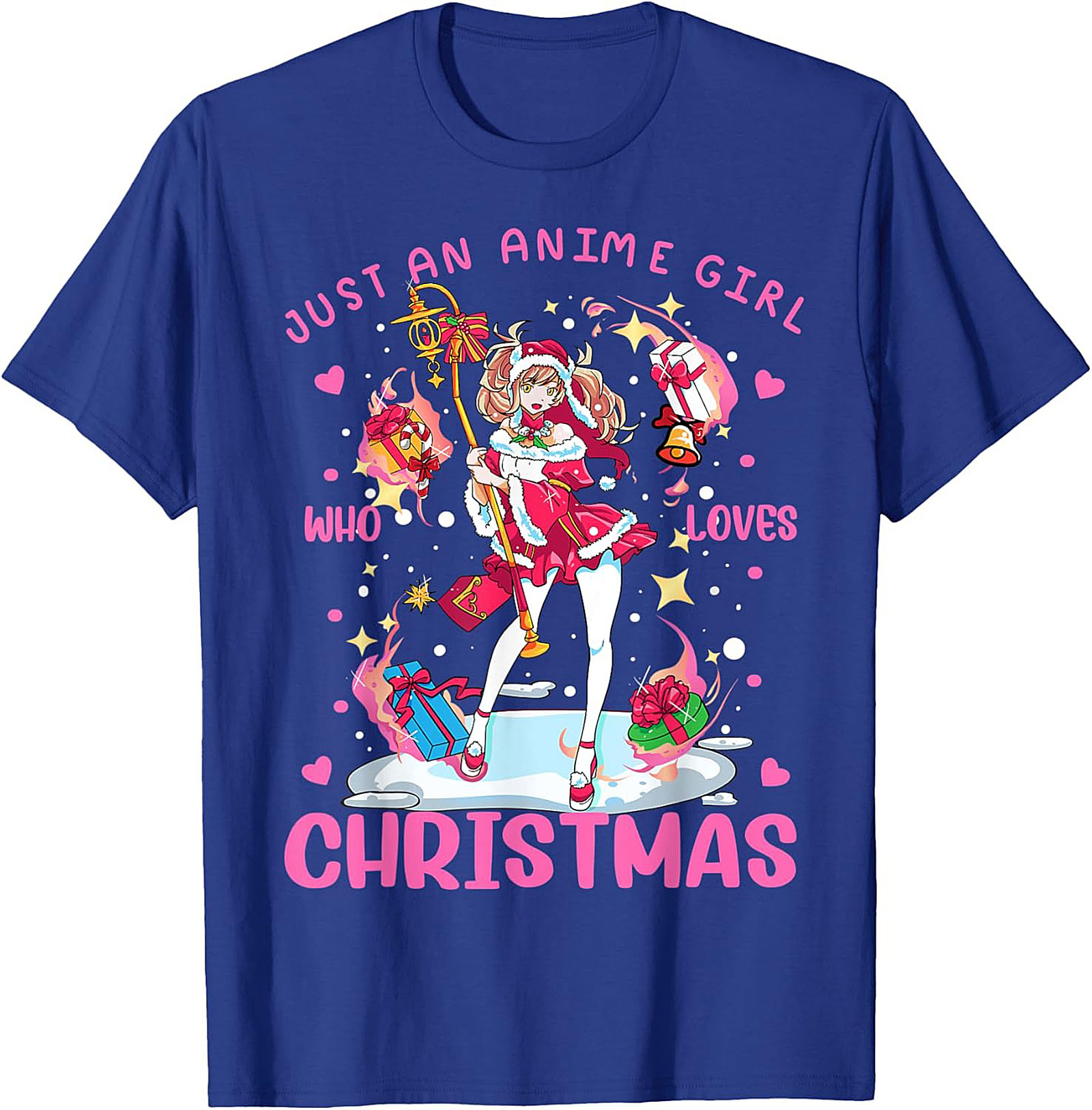 Anime Christmas T-shirt | Funny Holiday Graphic Tee