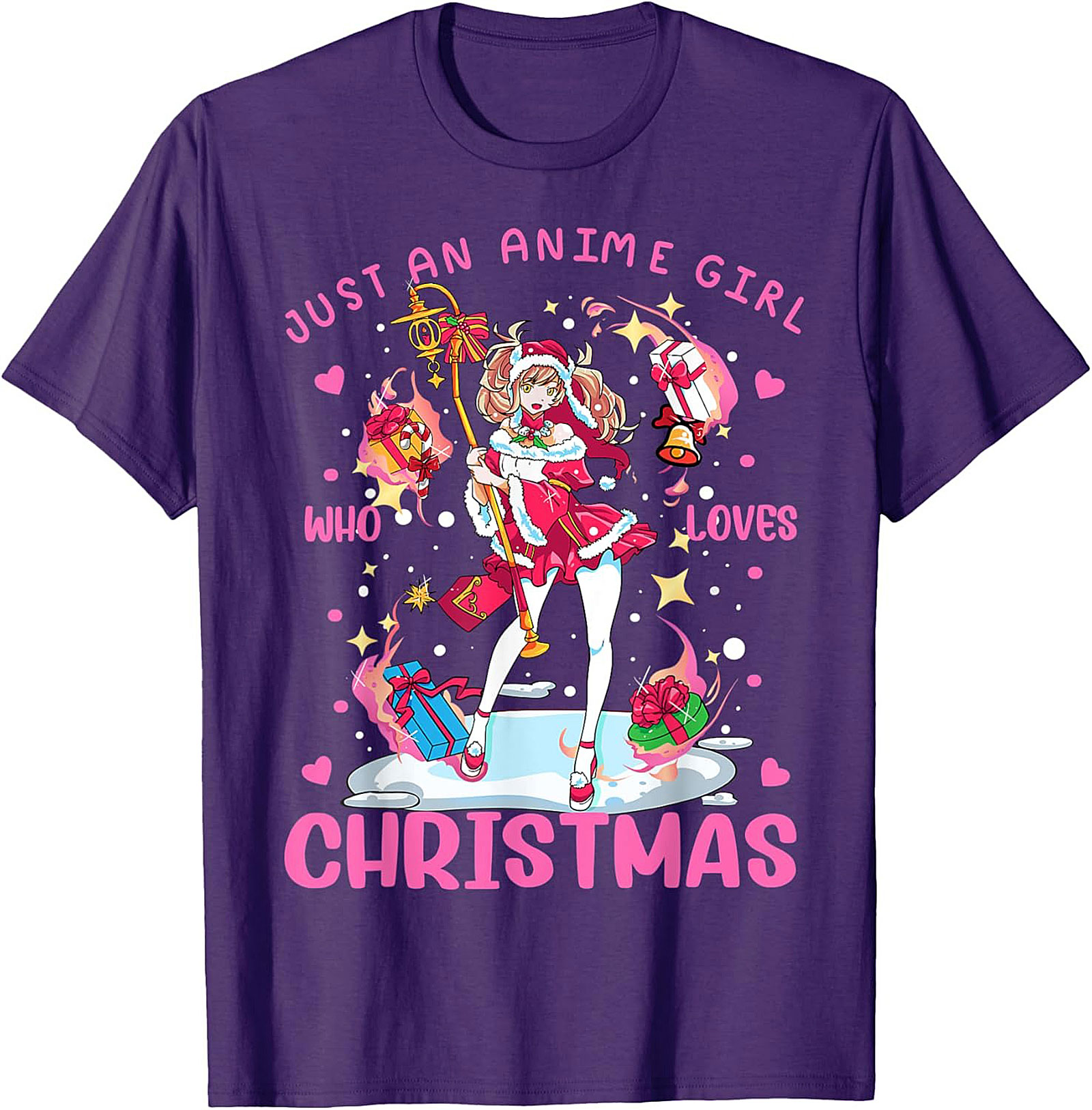 Anime Christmas T-shirt | Funny Holiday Graphic Tee