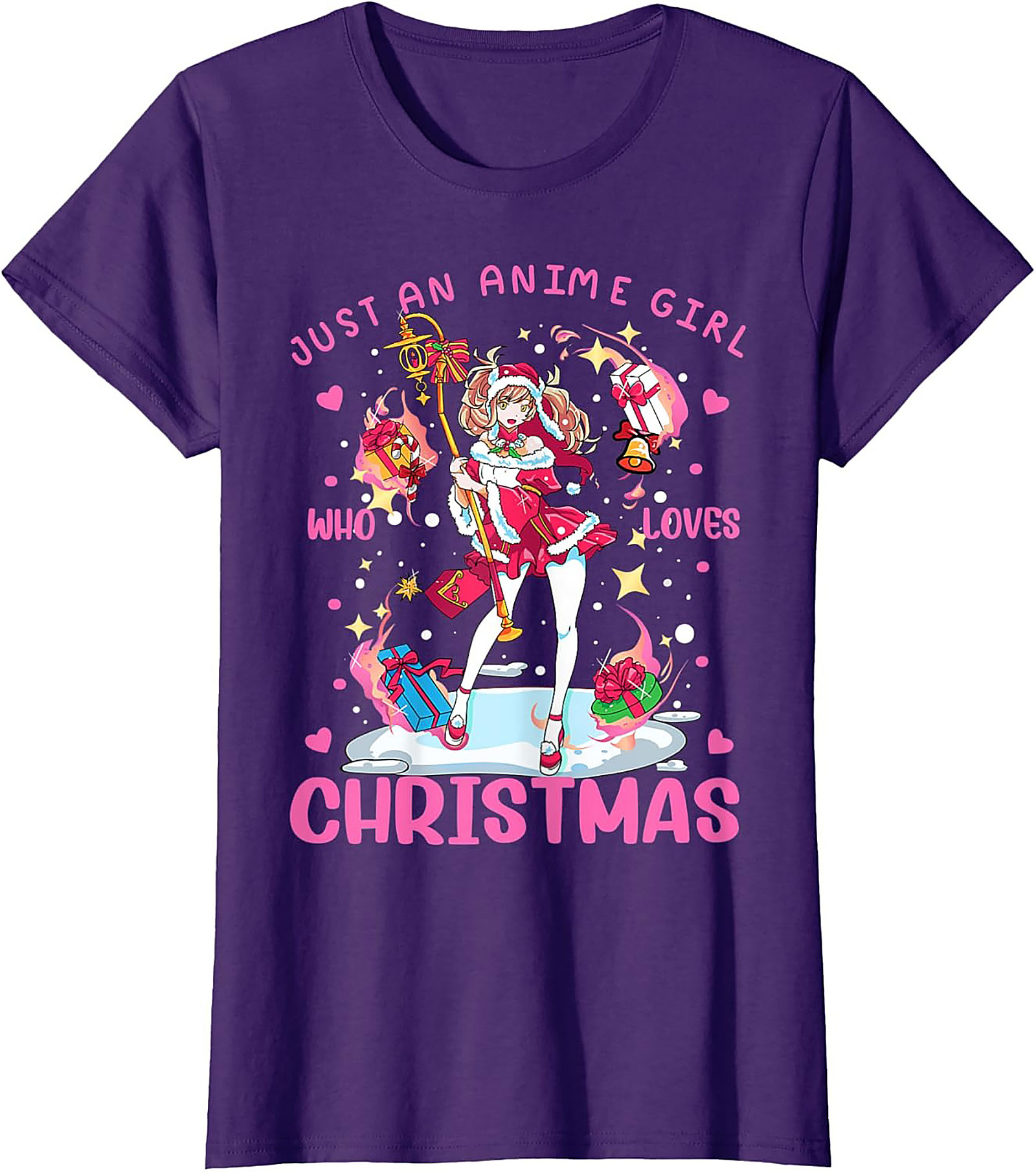 Anime Christmas T-shirt | Funny Holiday Graphic Tee
