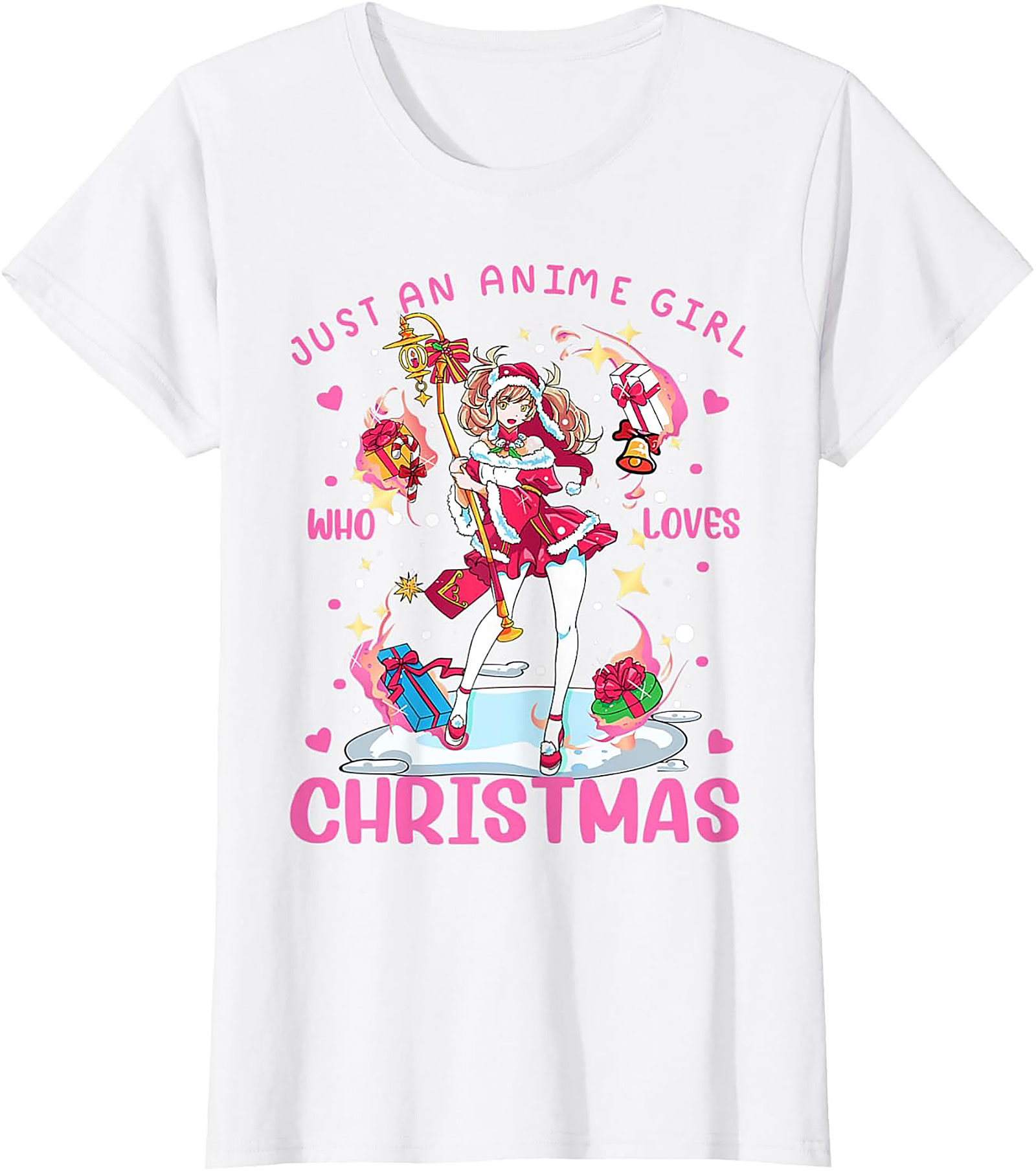 Anime Christmas T-shirt | Funny Holiday Graphic Tee