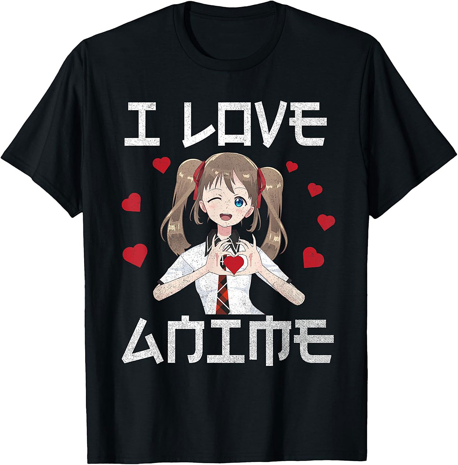 Kawaii Anime T-shirt | I Love Anime Graphic Tee | Unisex