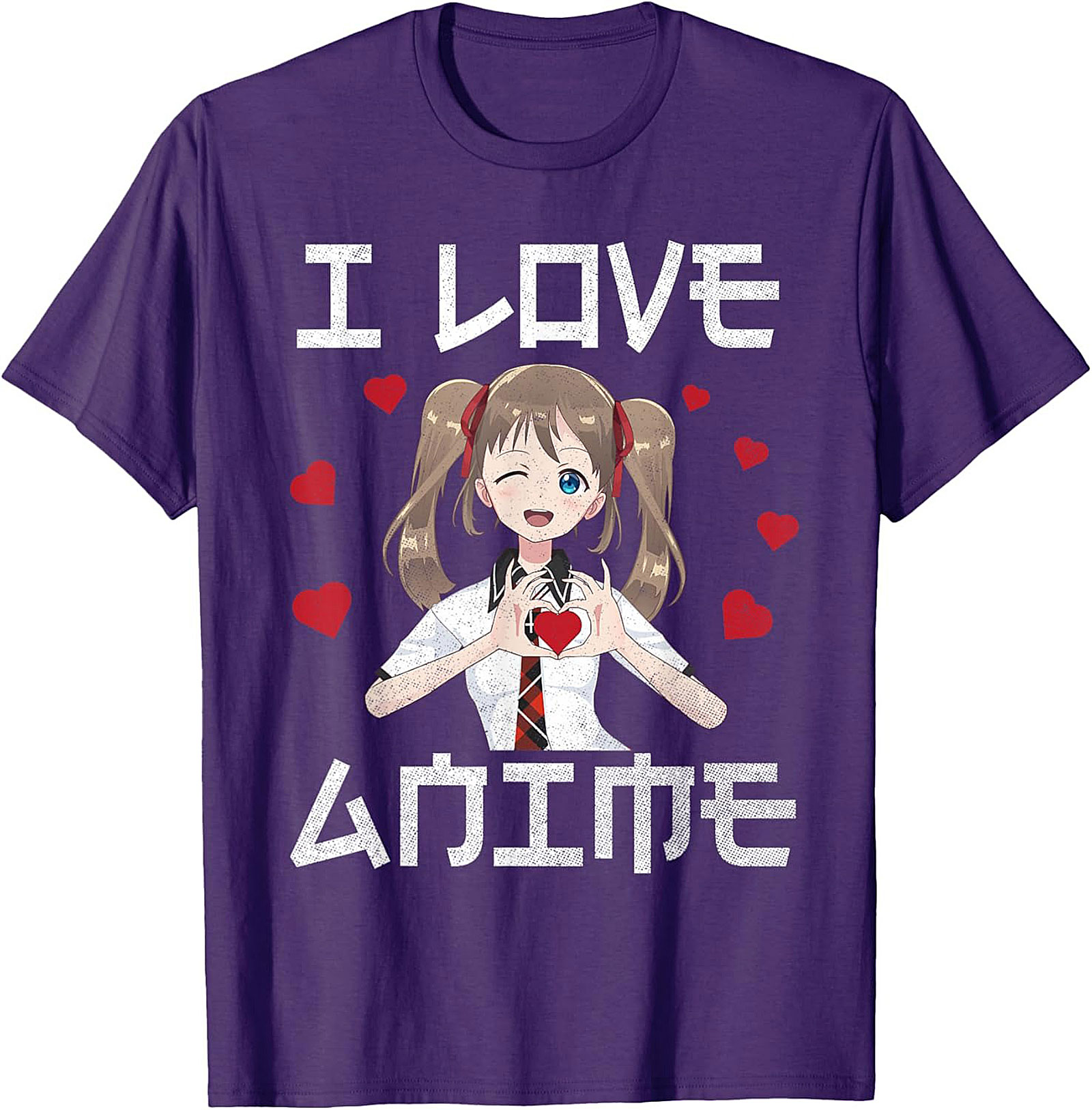 Kawaii Anime T-shirt | I Love Anime Graphic Tee | Unisex