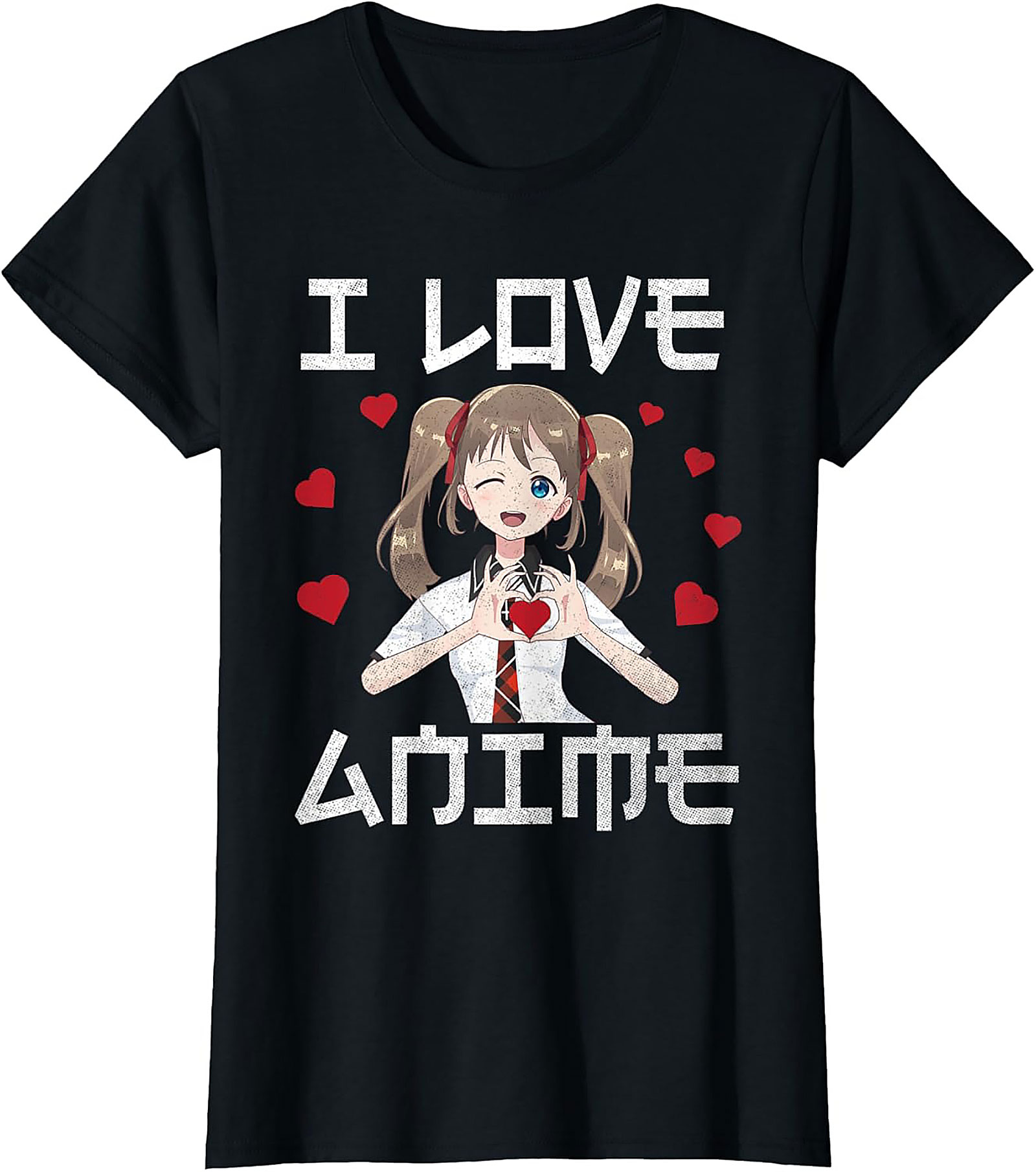 Kawaii Anime T-shirt | I Love Anime Graphic Tee | Unisex