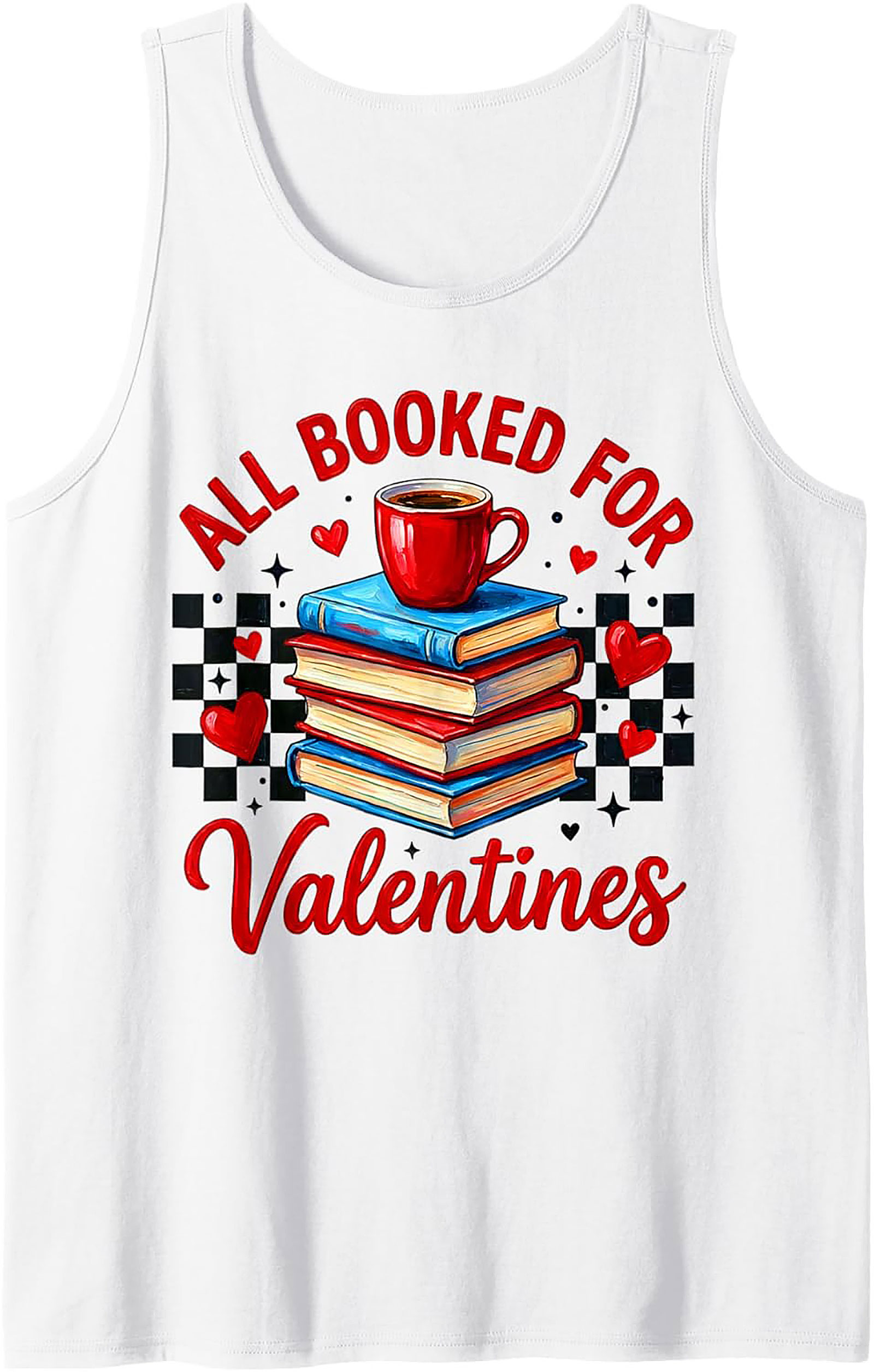 Booked for Valentines Graphic Tank Reader Sleeveless Shirt