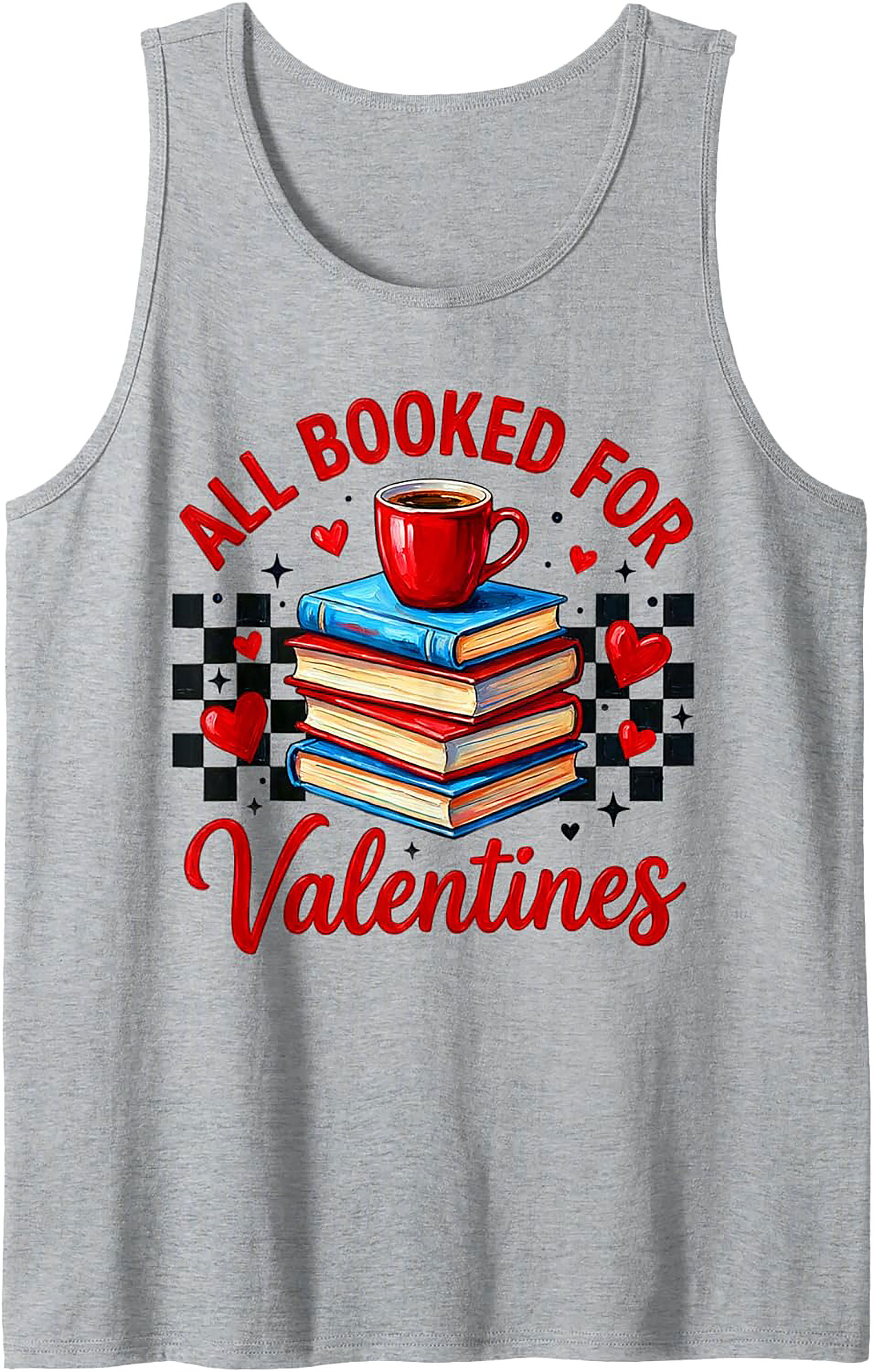 Booked for Valentines Graphic Tank Reader Sleeveless Shirt