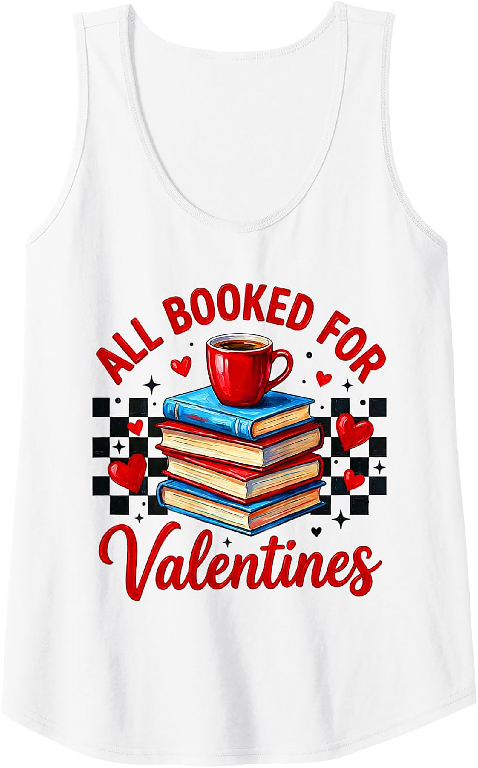 Booked for Valentines Graphic Tank Reader Sleeveless Shirt