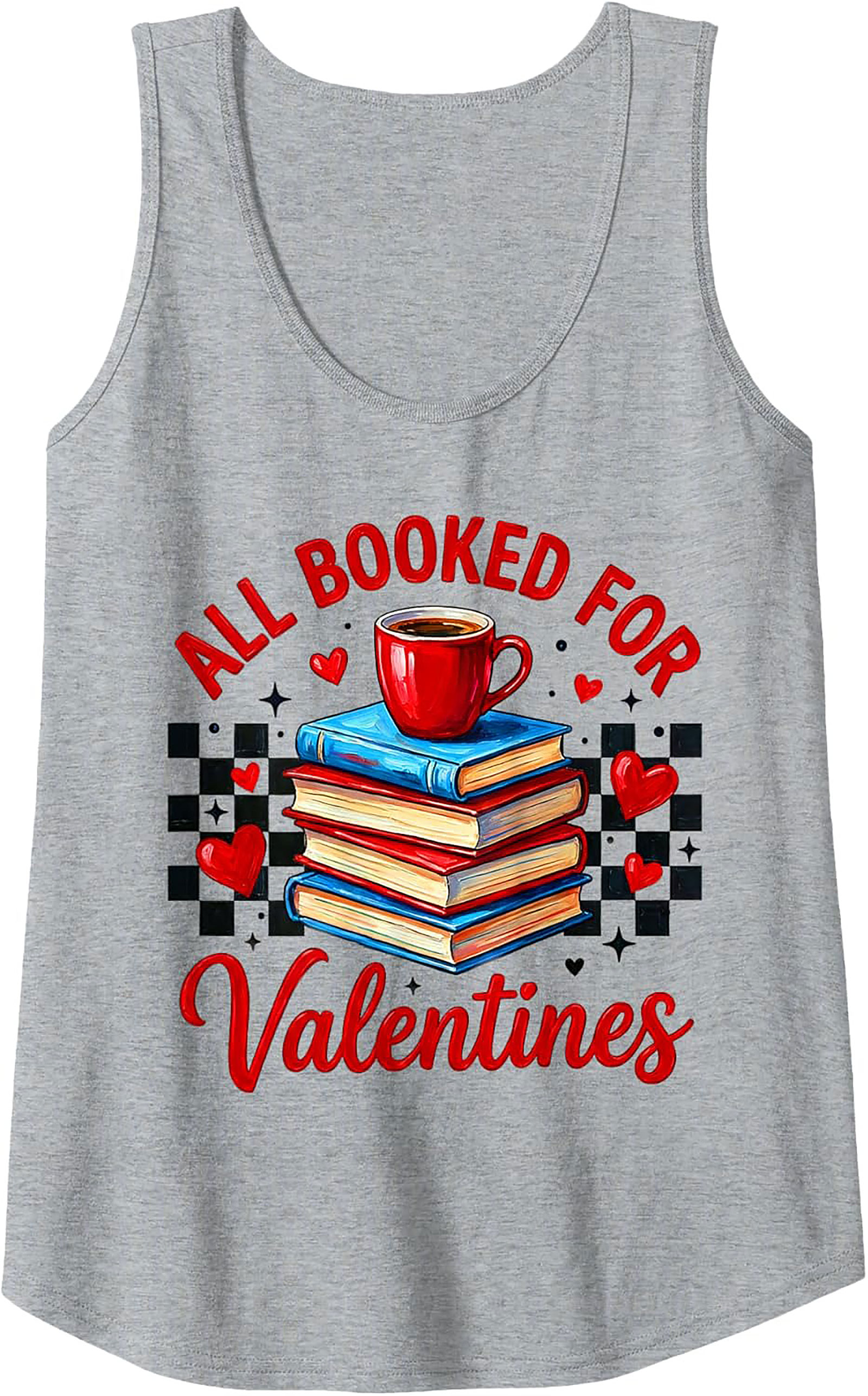 Booked for Valentines Graphic Tank Reader Sleeveless Shirt