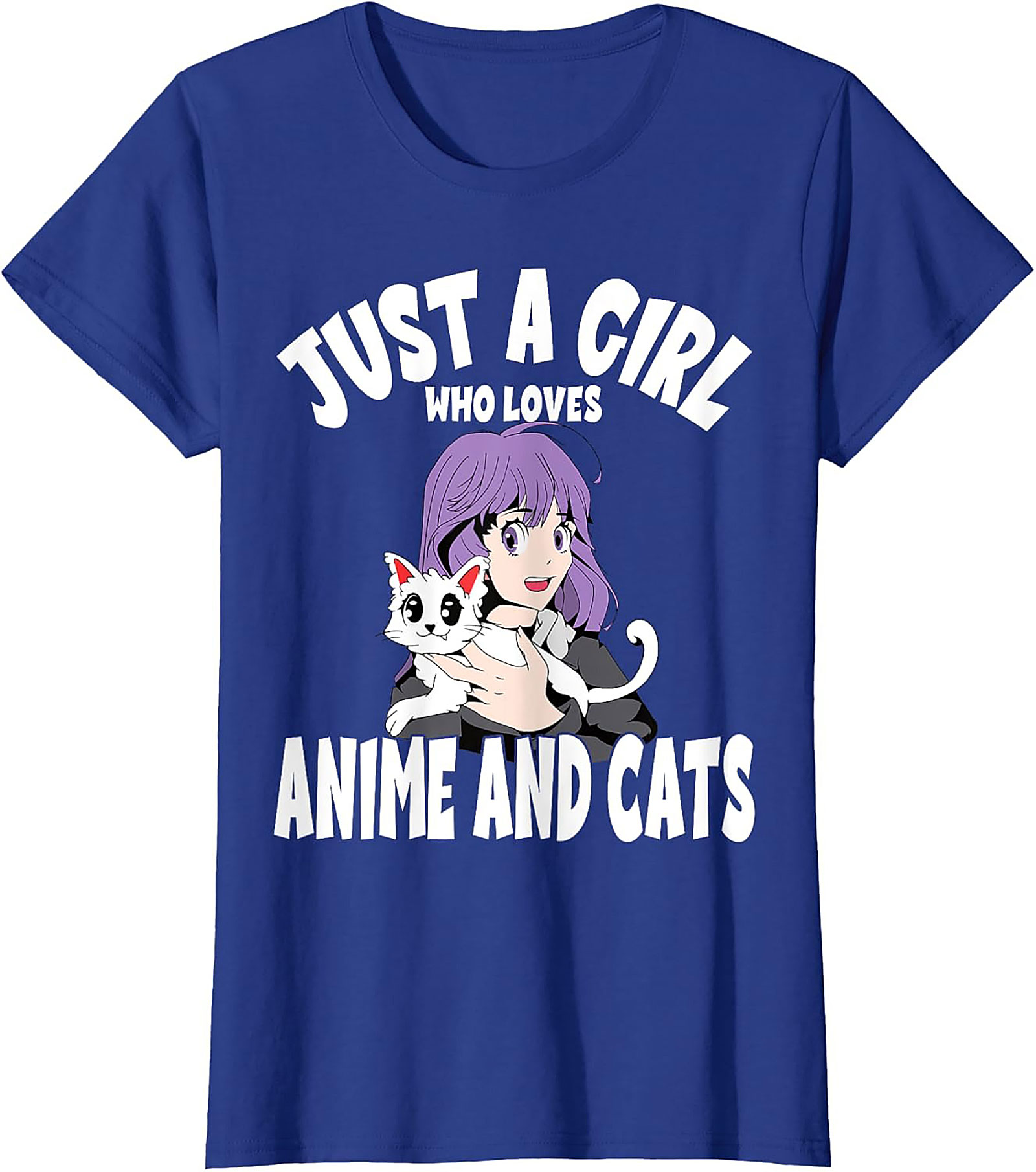 Anime and Cats T-Shirt | Funny Otaku Girl Graphic Tee
