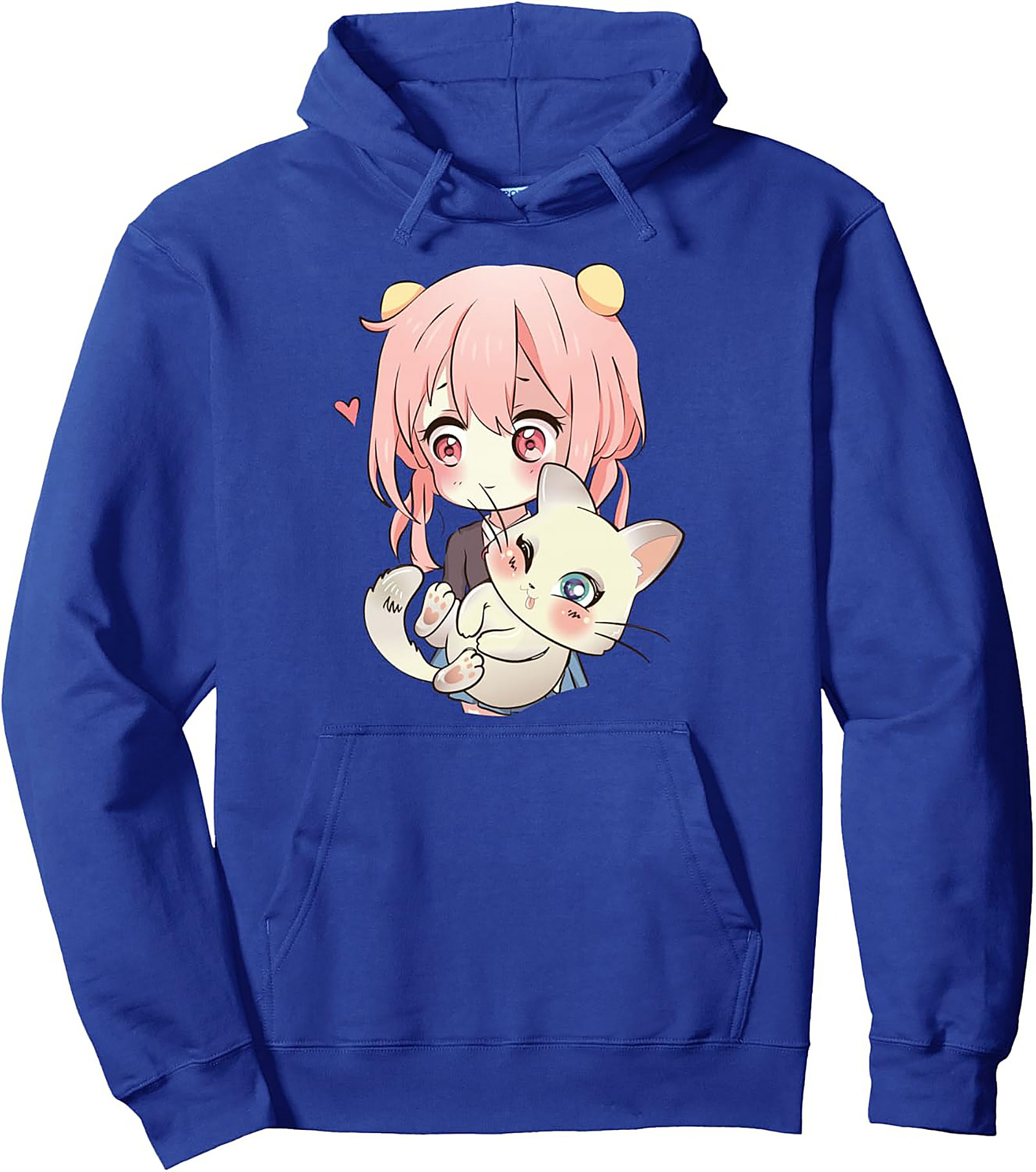 Kawaii Chibi Cat Anime Pullover Hoodie | Cozy Unisex Fit