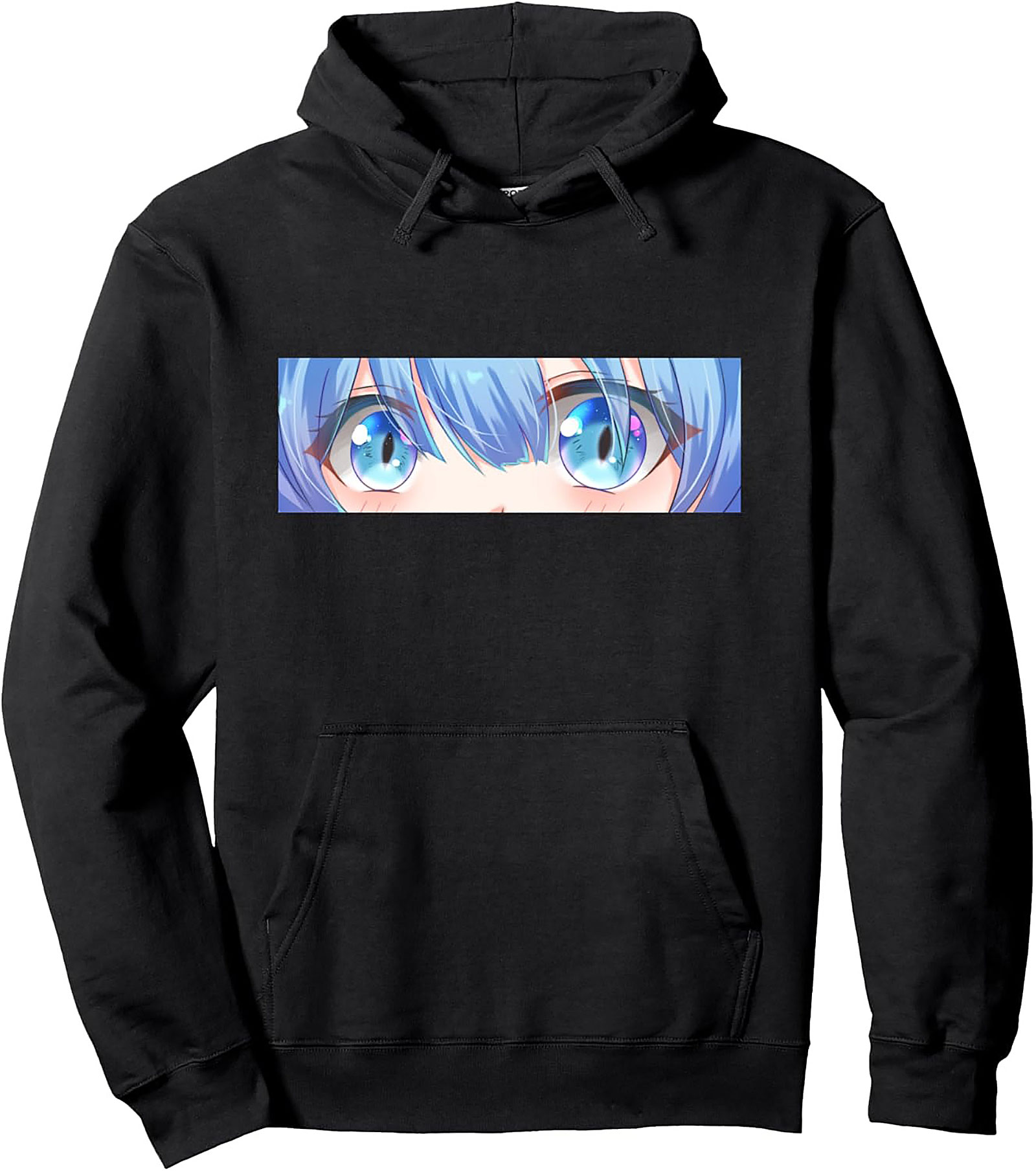 Anime Eyes Graphic Hoodie | Cozy Otaku Streetwear Pullover