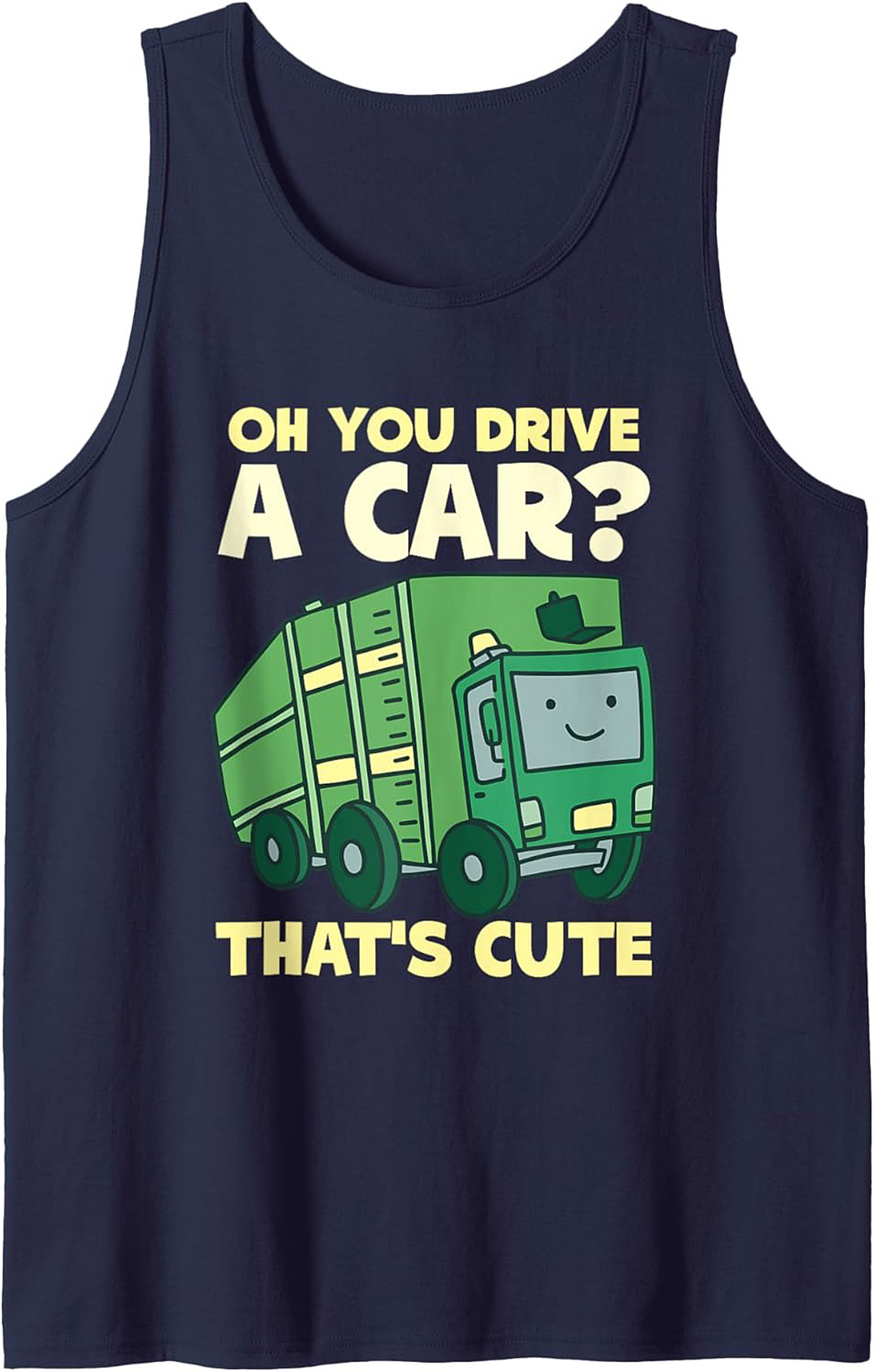 Funny Garbage Truck Tank Top Essential Worker Gift