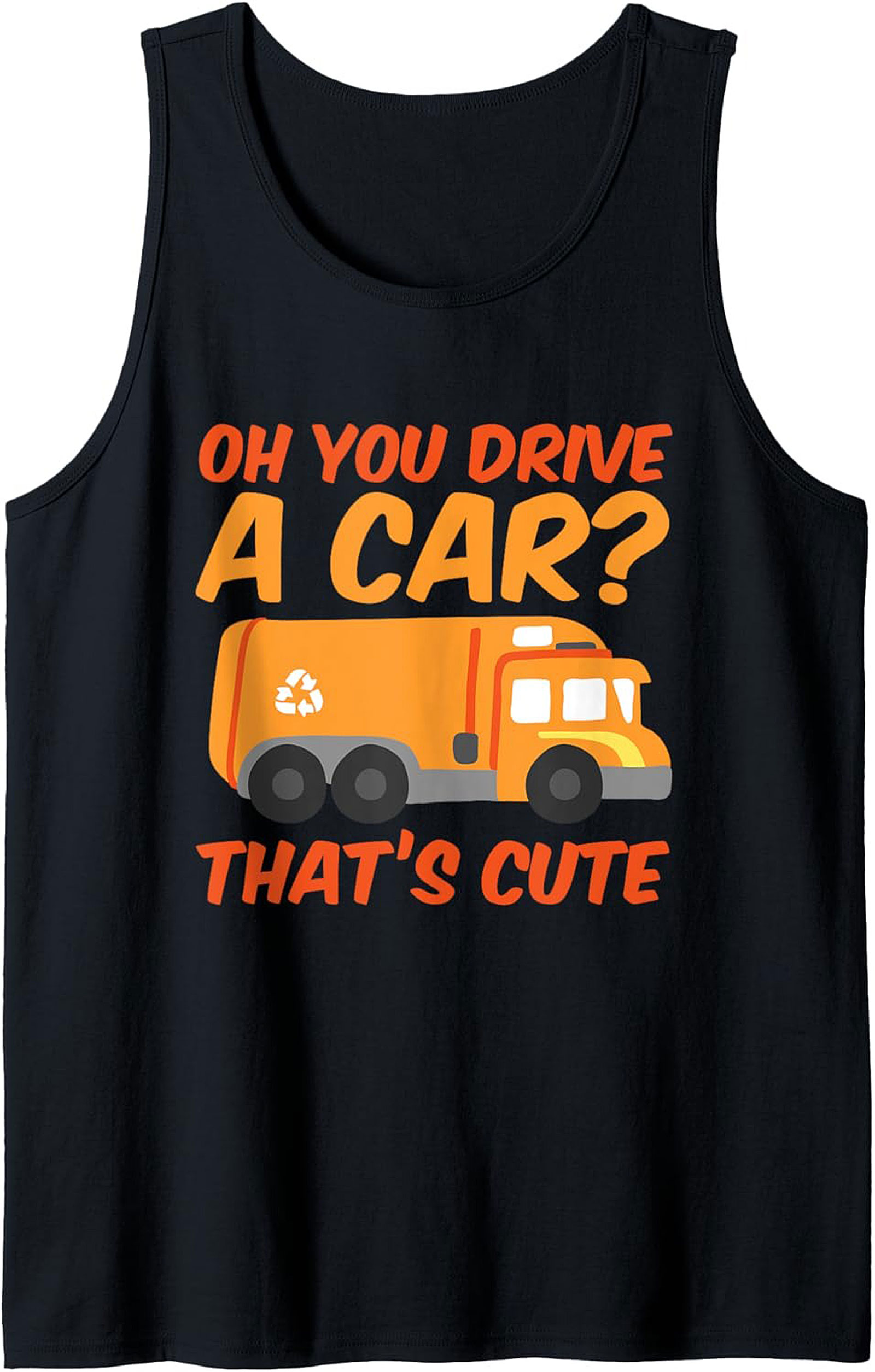 Garbage Truck Graphic Tank Funny Essential Worker Gift