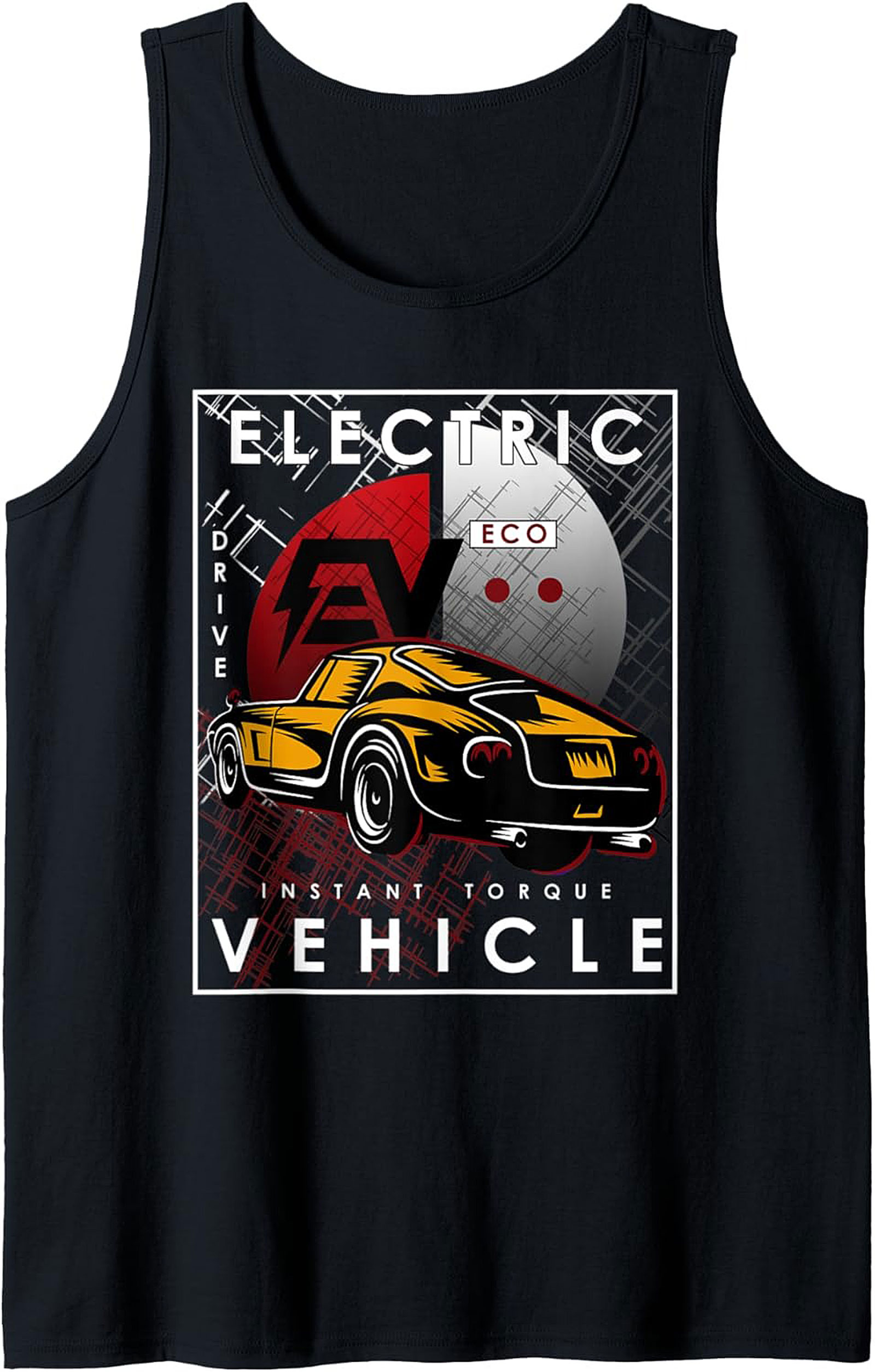EV Sports Car Graphic Tank Top Instant Torque Sleeveless Shirt