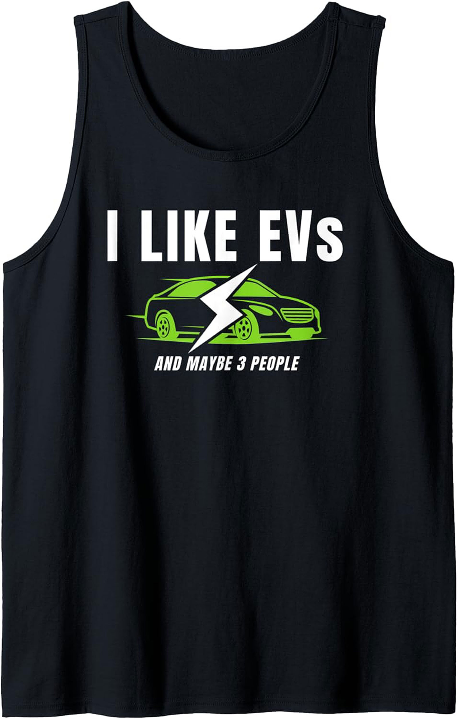 Funny EV Graphic Tank Top "I Like EVs" Sleeveless Shirt