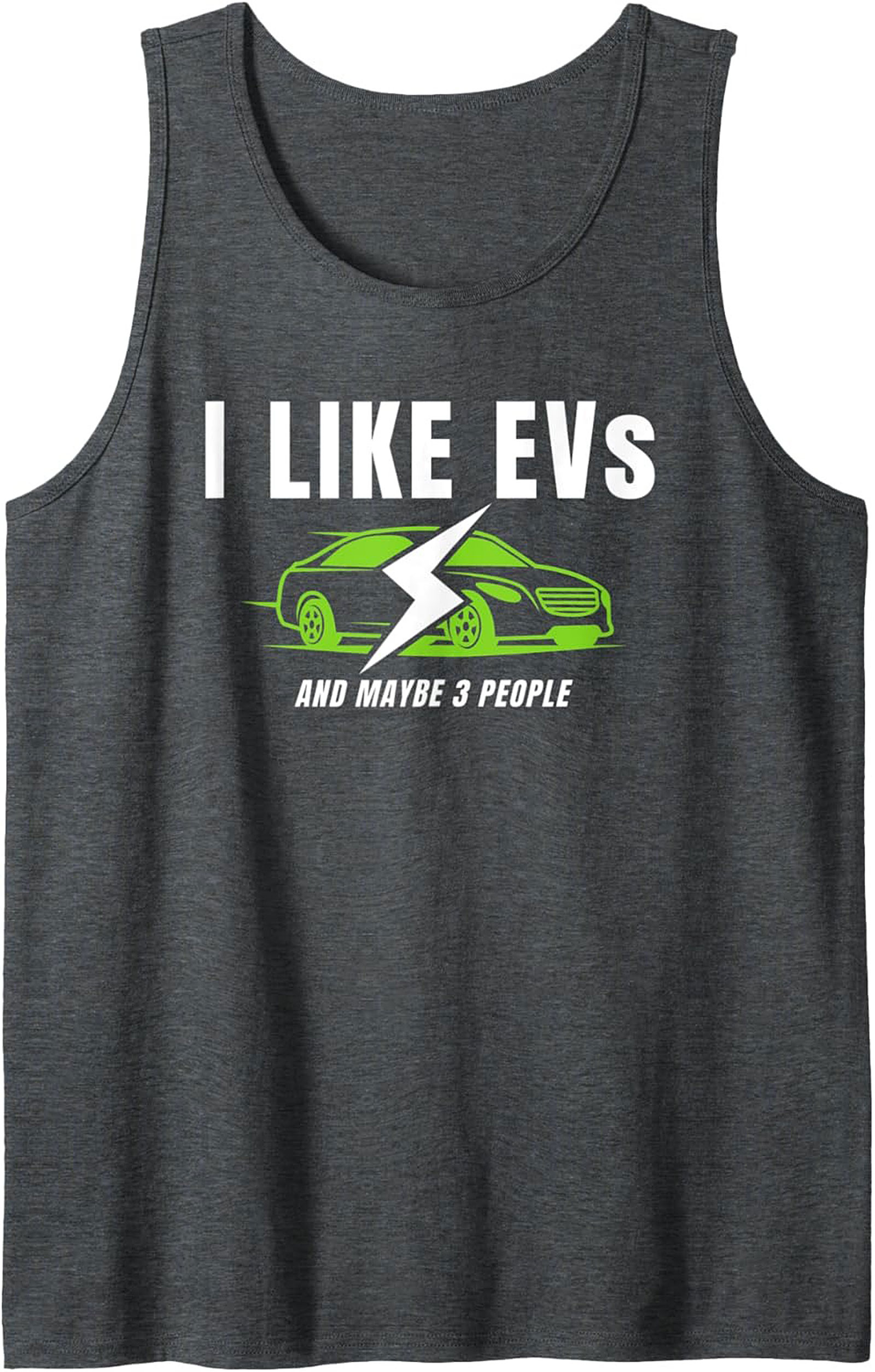 Funny EV Graphic Tank Top "I Like EVs" Sleeveless Shirt