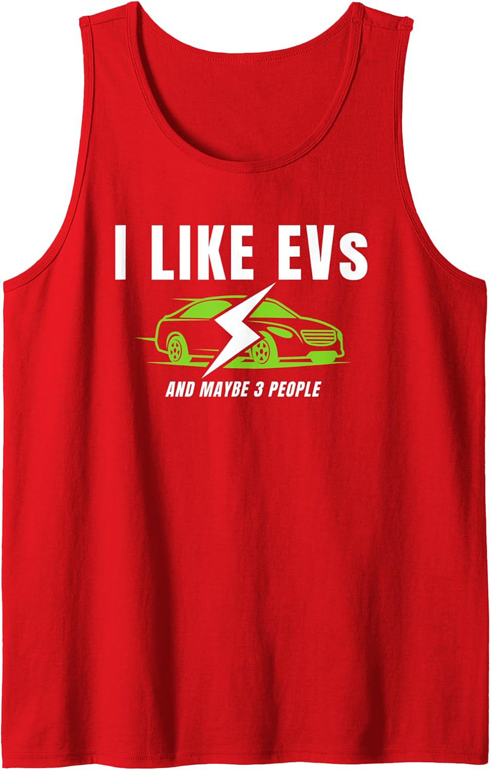 Funny EV Graphic Tank Top "I Like EVs" Sleeveless Shirt