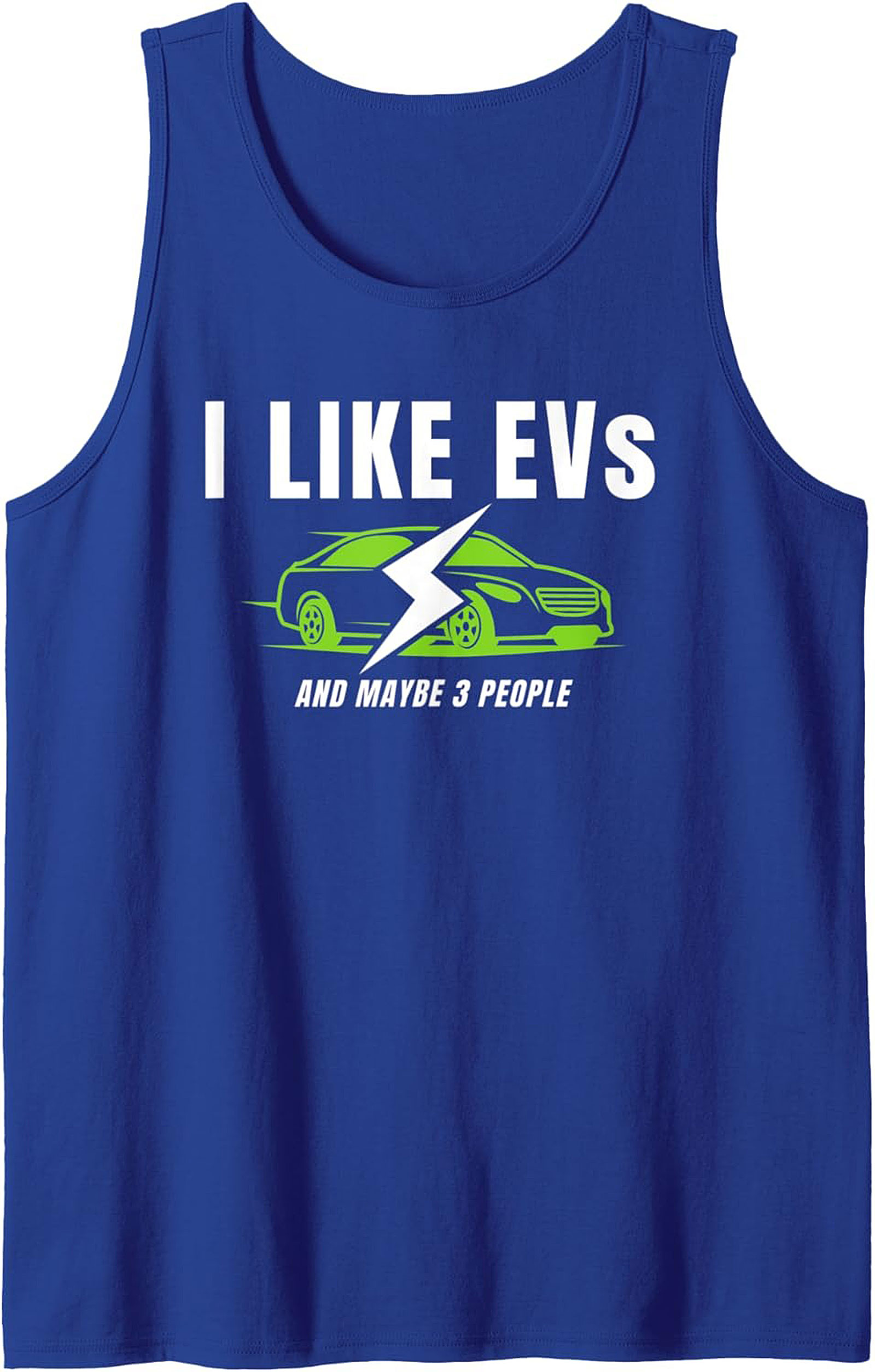 Funny EV Graphic Tank Top "I Like EVs" Sleeveless Shirt