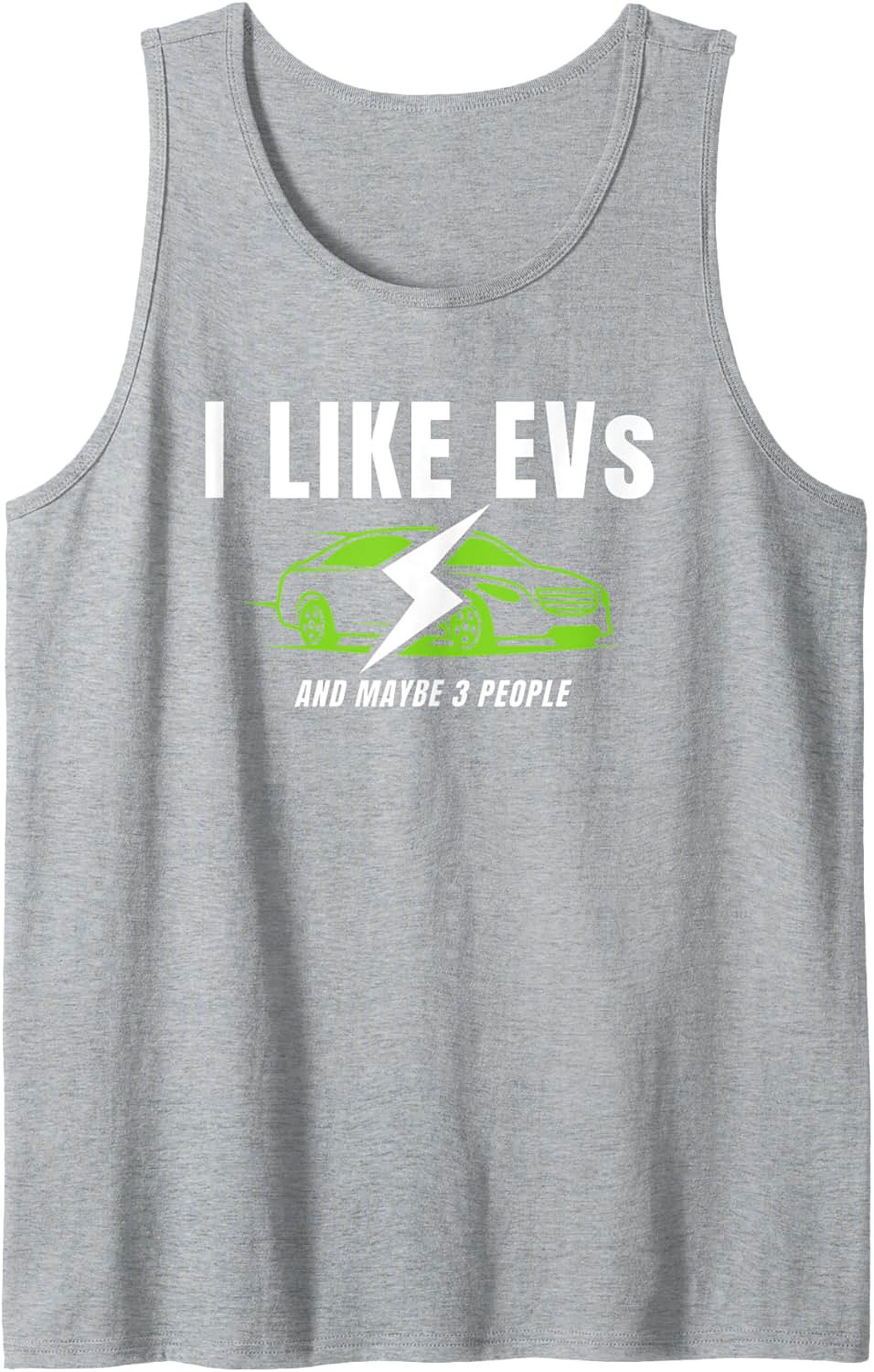 Funny EV Graphic Tank Top "I Like EVs" Sleeveless Shirt