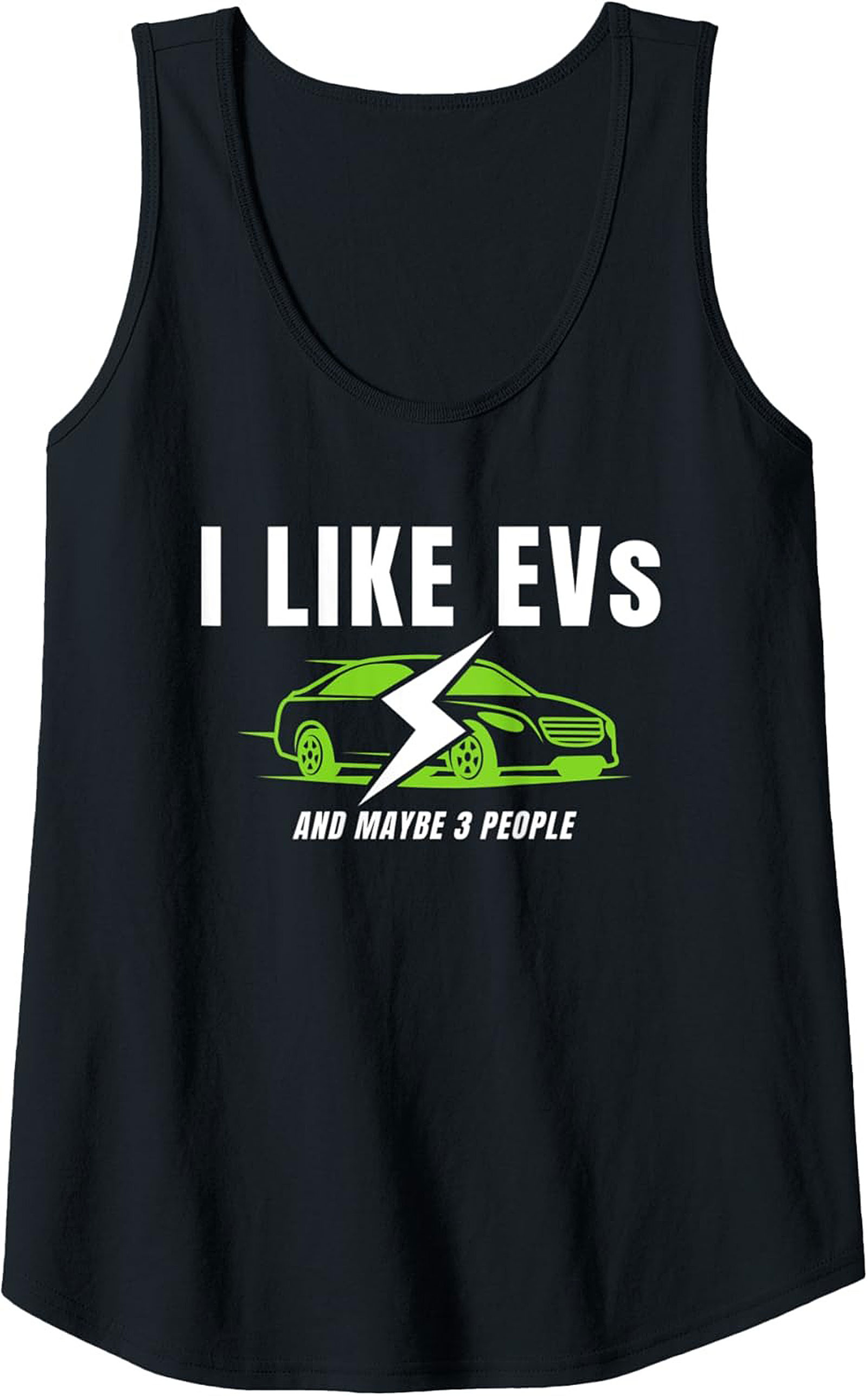 Funny EV Graphic Tank Top "I Like EVs" Sleeveless Shirt