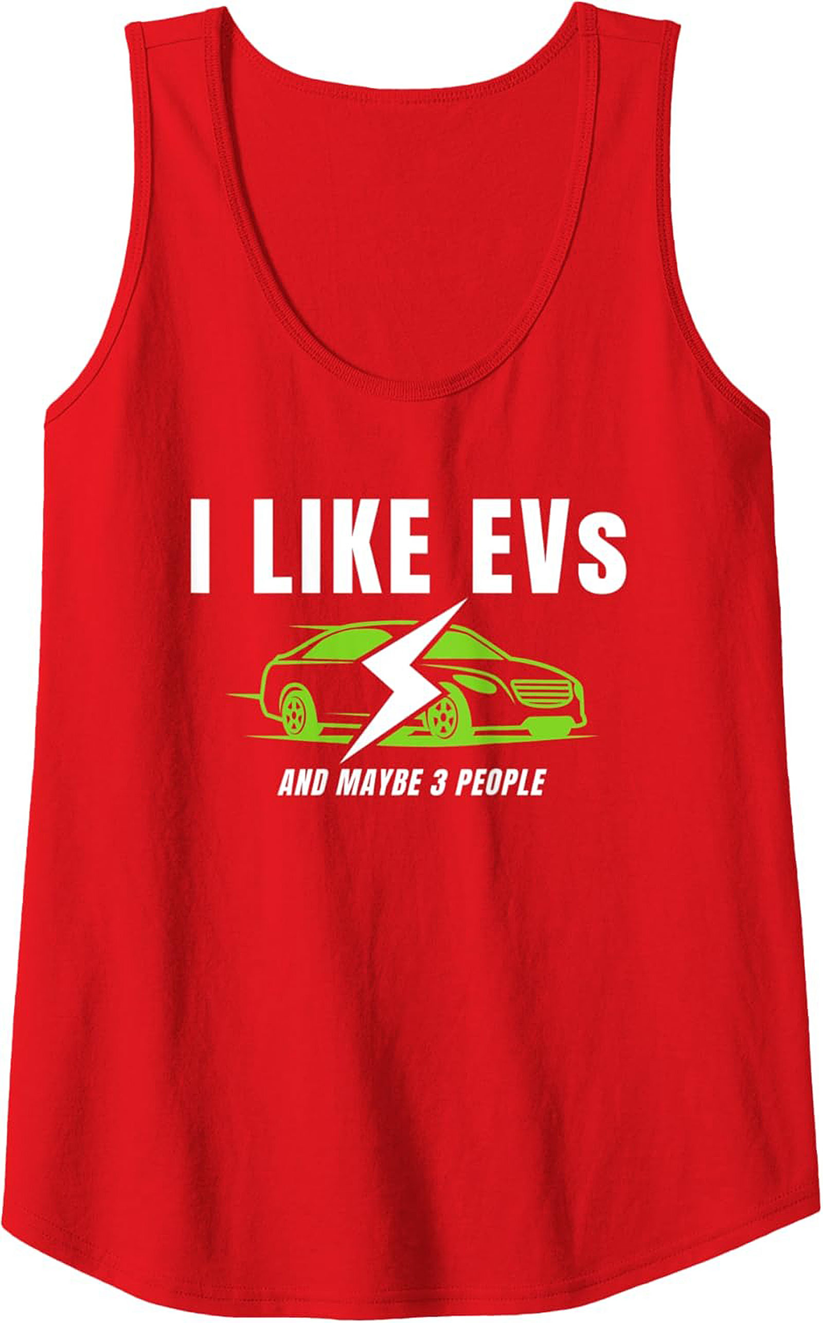 Funny EV Graphic Tank Top "I Like EVs" Sleeveless Shirt
