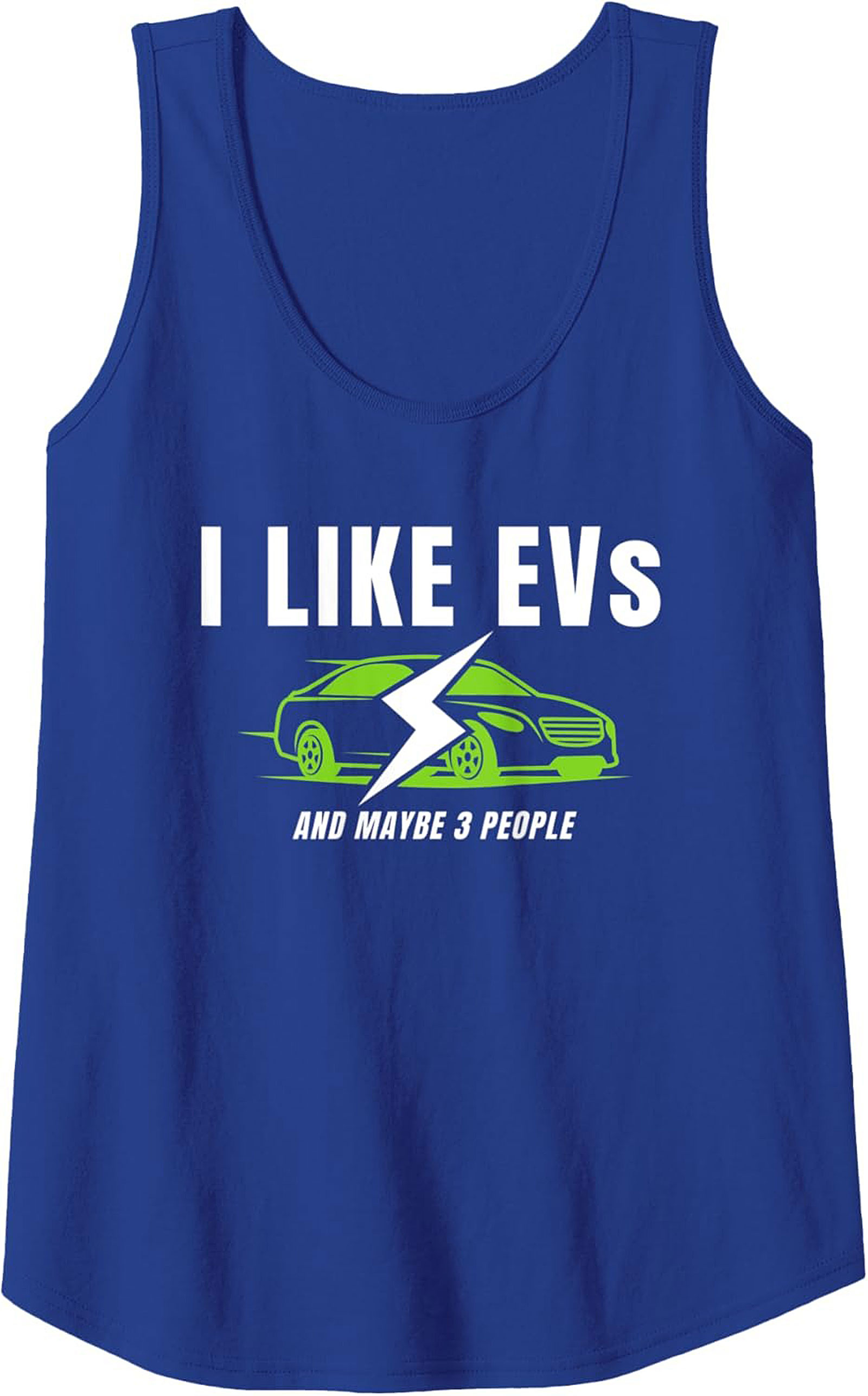 Funny EV Graphic Tank Top "I Like EVs" Sleeveless Shirt