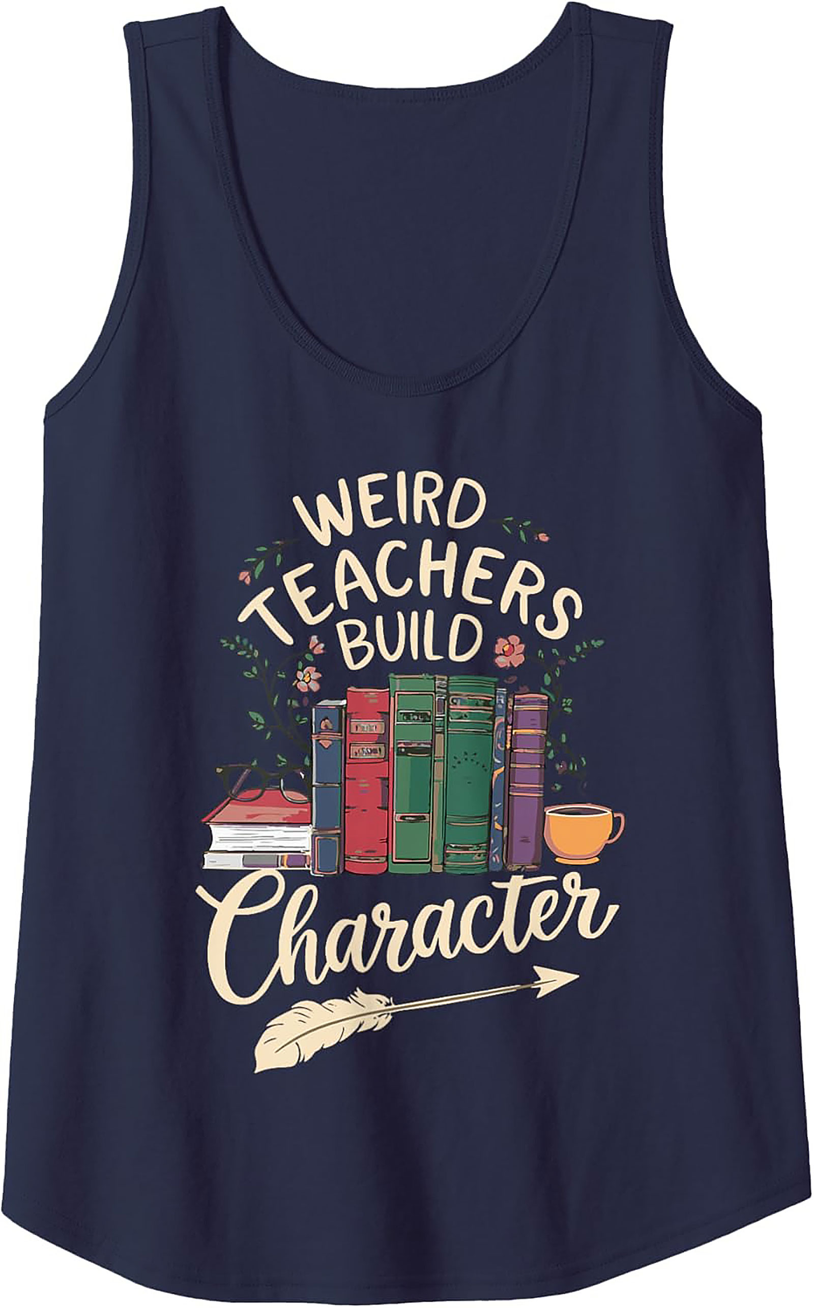 Weird Teachers Build Character Graphic Tank Educator Gift