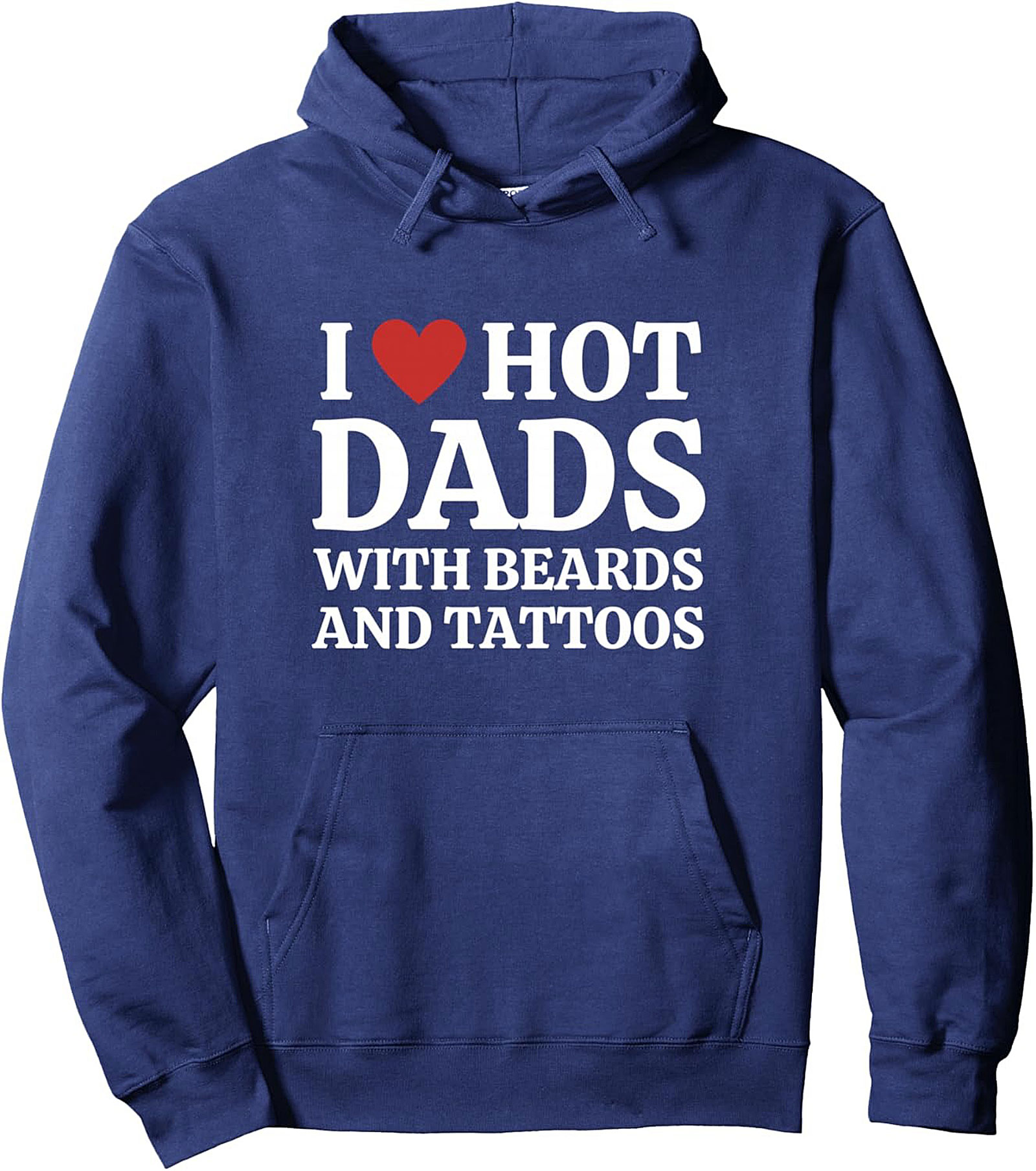 Hot Dad Tattoo Beard Pullover Hoodie Cozy Unisex Fit