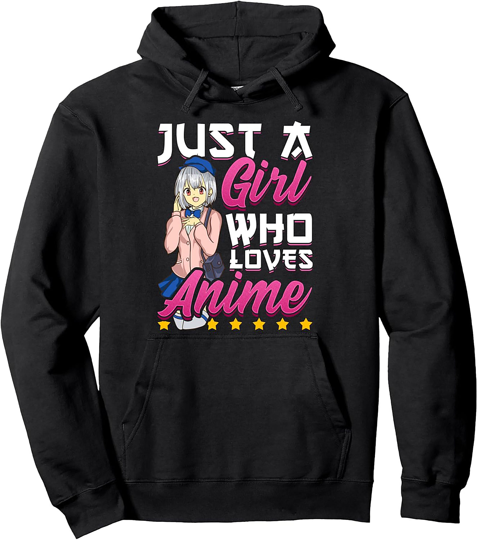 Kawaii Anime Girl Pullover Hoodie | Otaku Streetwear Gift