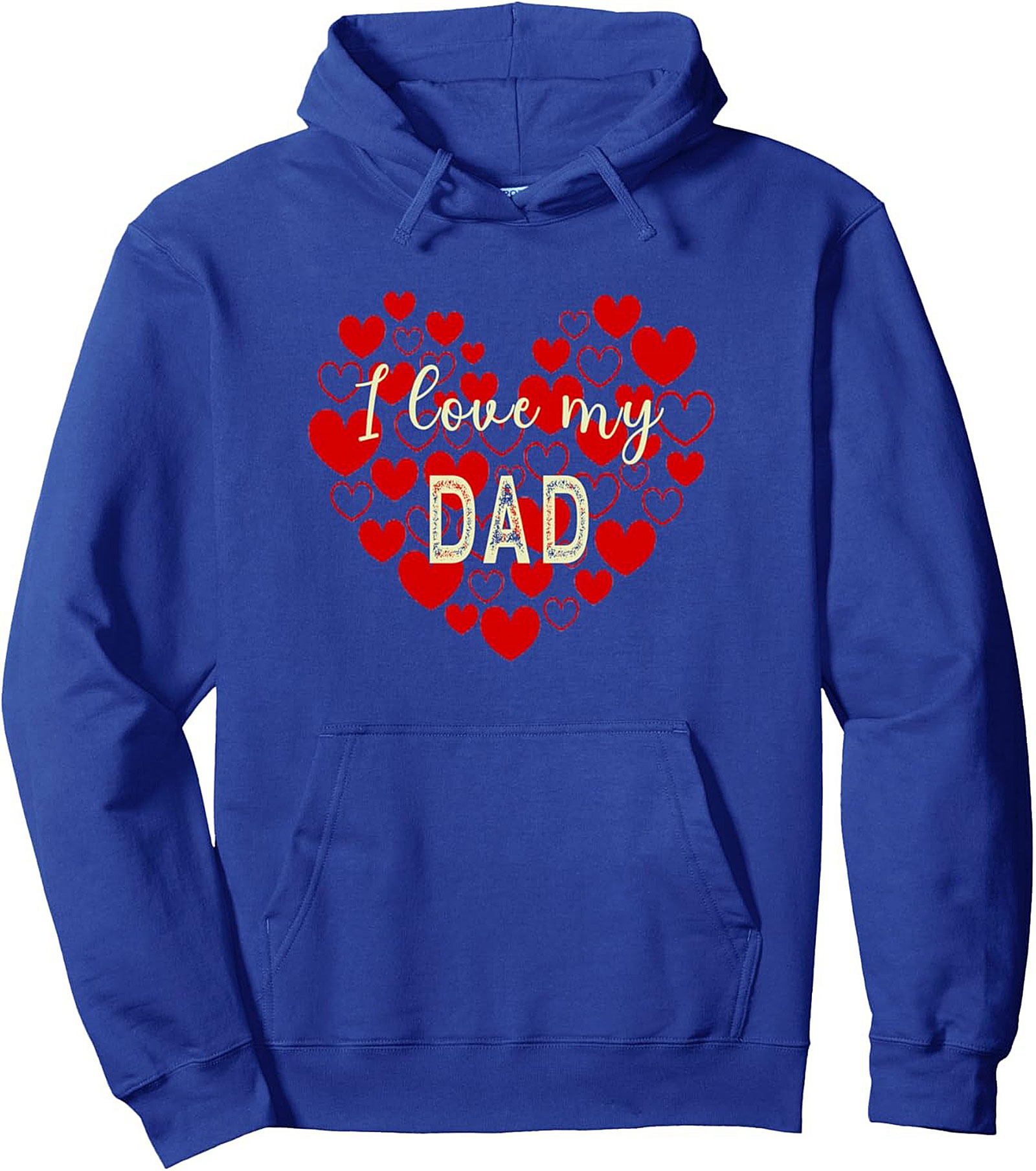 I Love My Dad Graphic Hoodie Cozy Pullover Gift