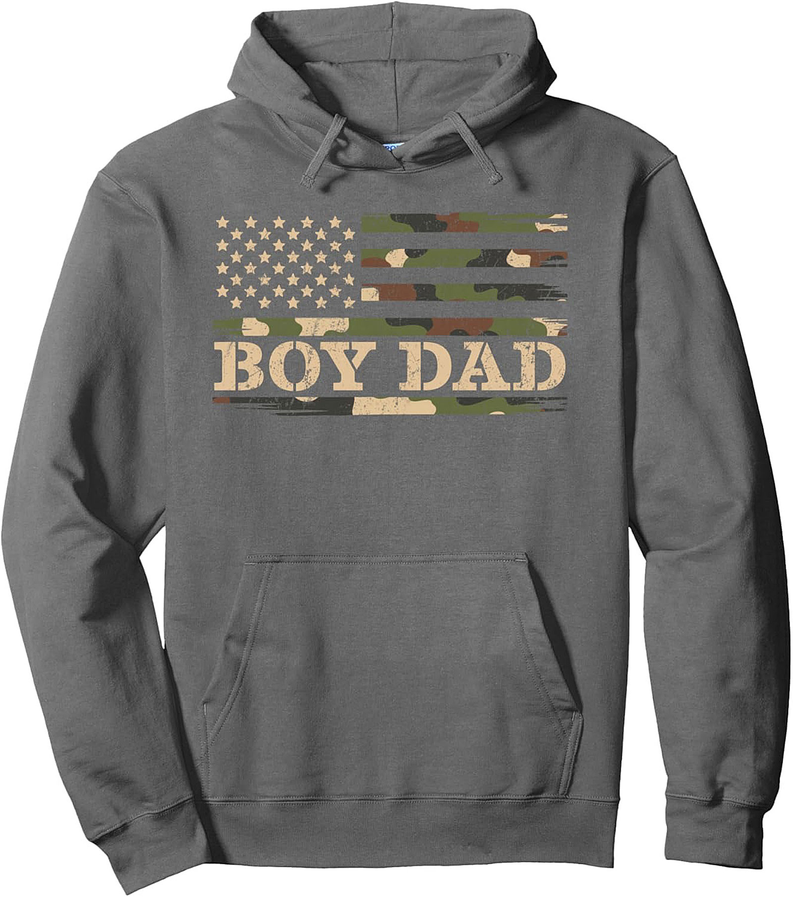 Boy Dad Camo Flag Hoodie Patriotic Pullover Gift