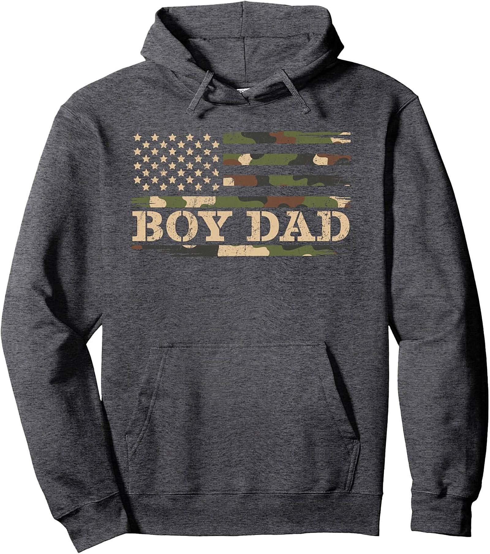Boy Dad Camo Flag Hoodie Patriotic Pullover Gift
