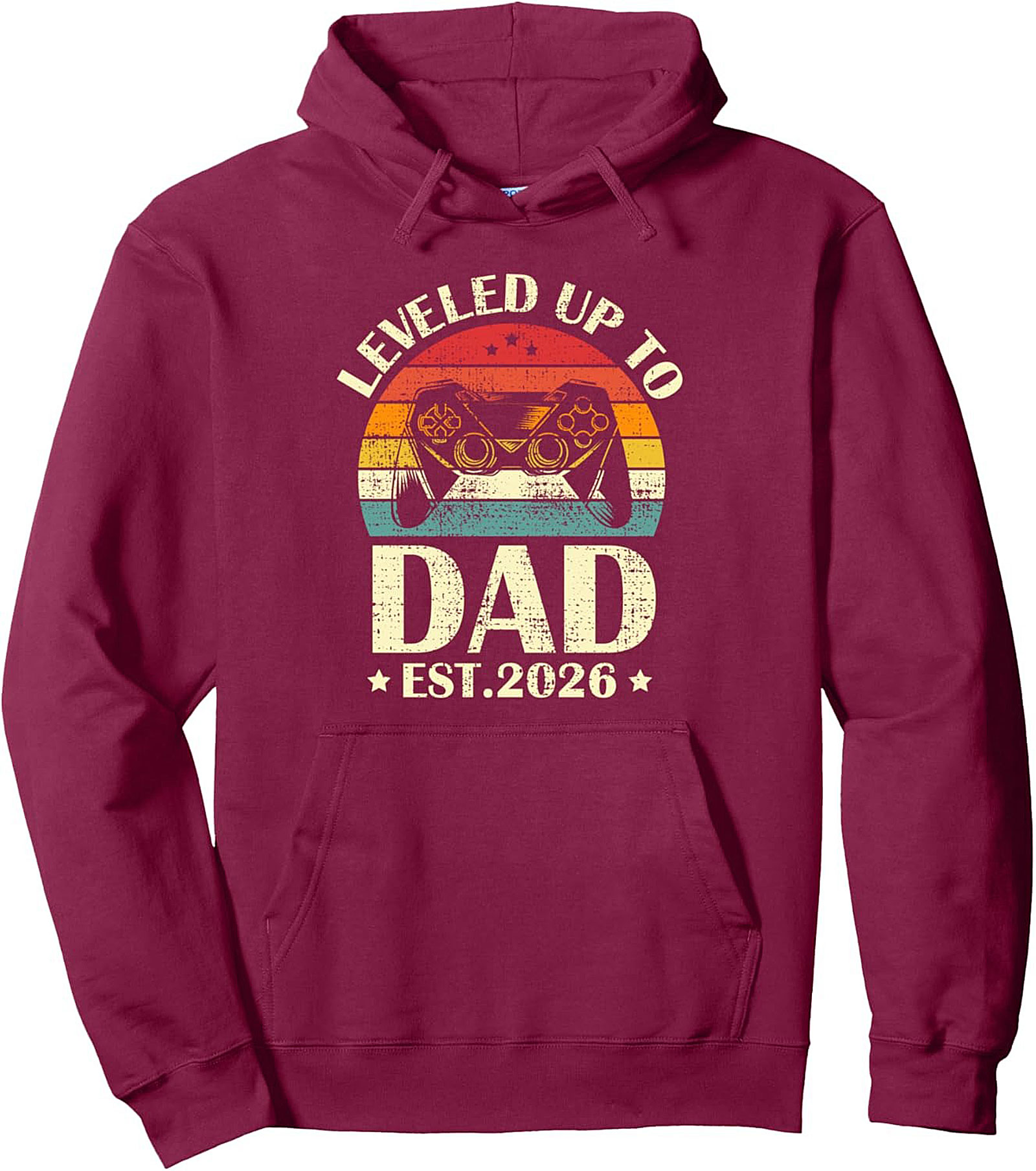 New Dad Gamer Pullover Hoodie - Leveled Up To Dad 2026