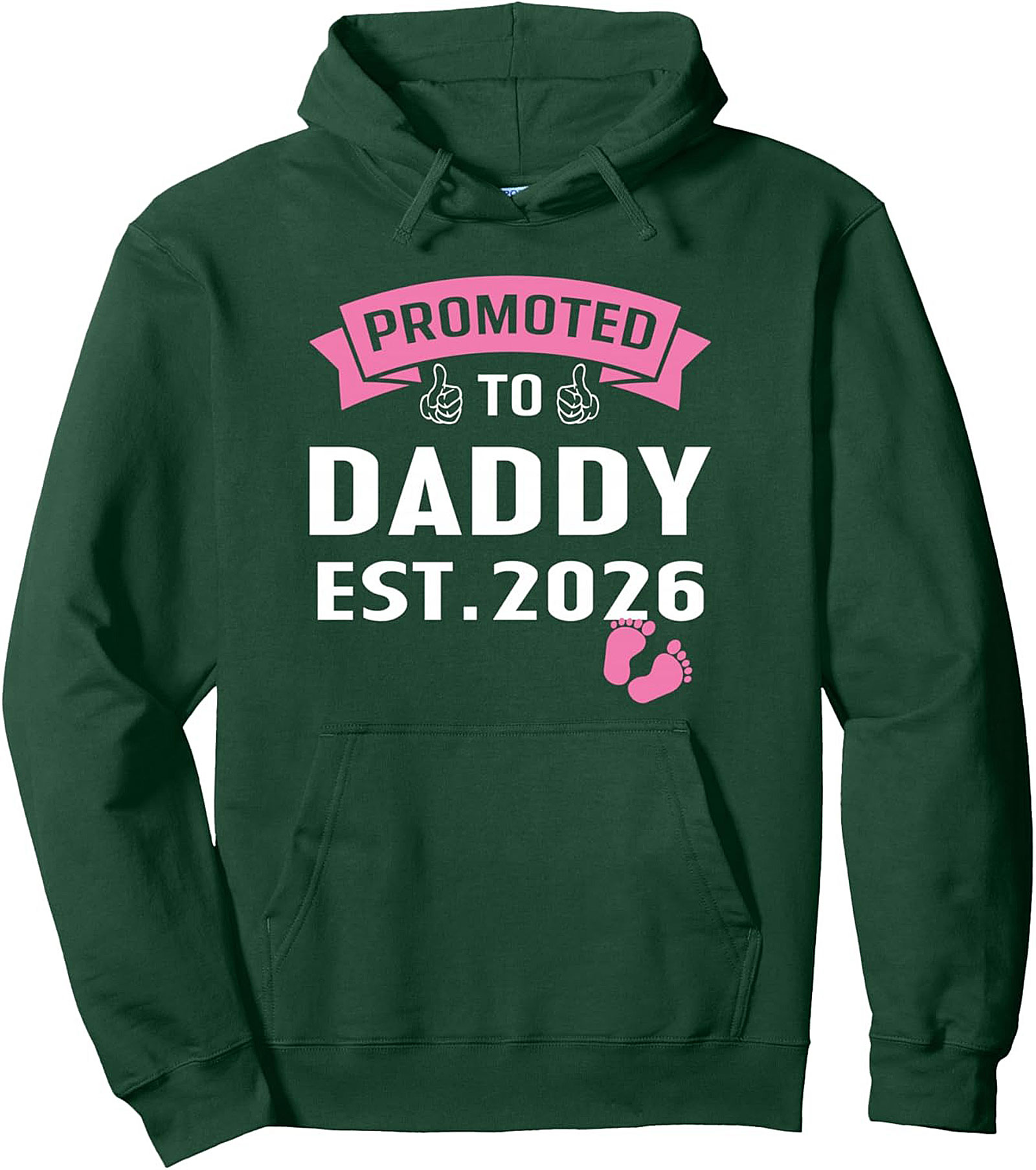 Promoted to Daddy Est. 2026 Graphic Hoodie New Dad Gift
