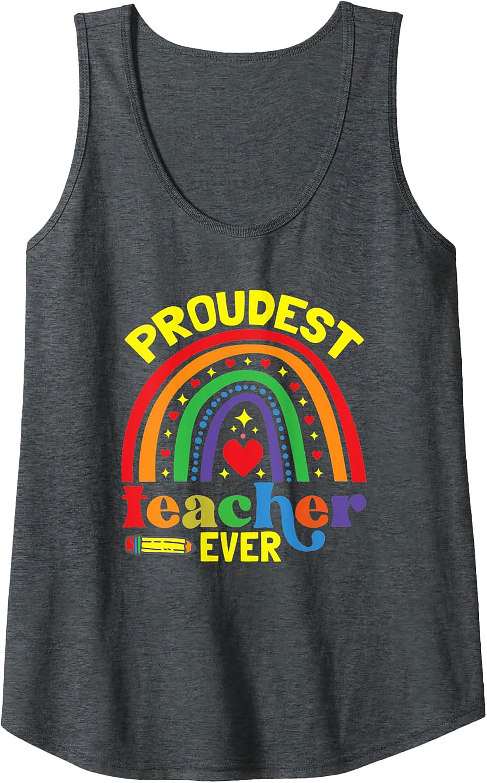 Proudest Teacher Ever Graphic Tank Summer Sleeveless Shirt