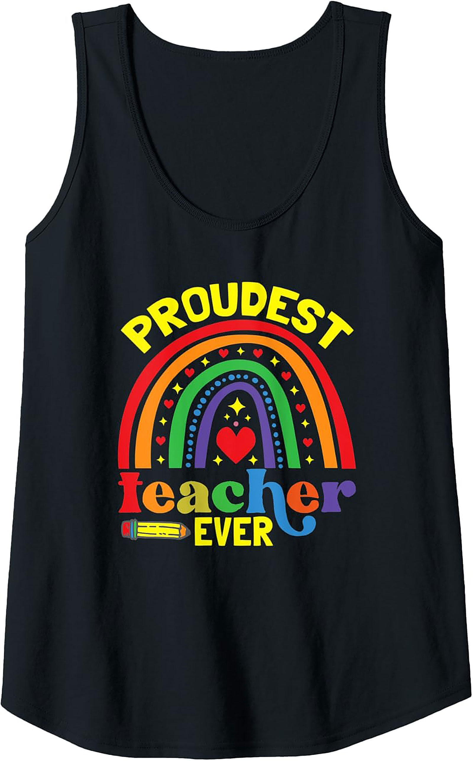 Proudest Teacher Ever Graphic Tank Summer Sleeveless Shirt