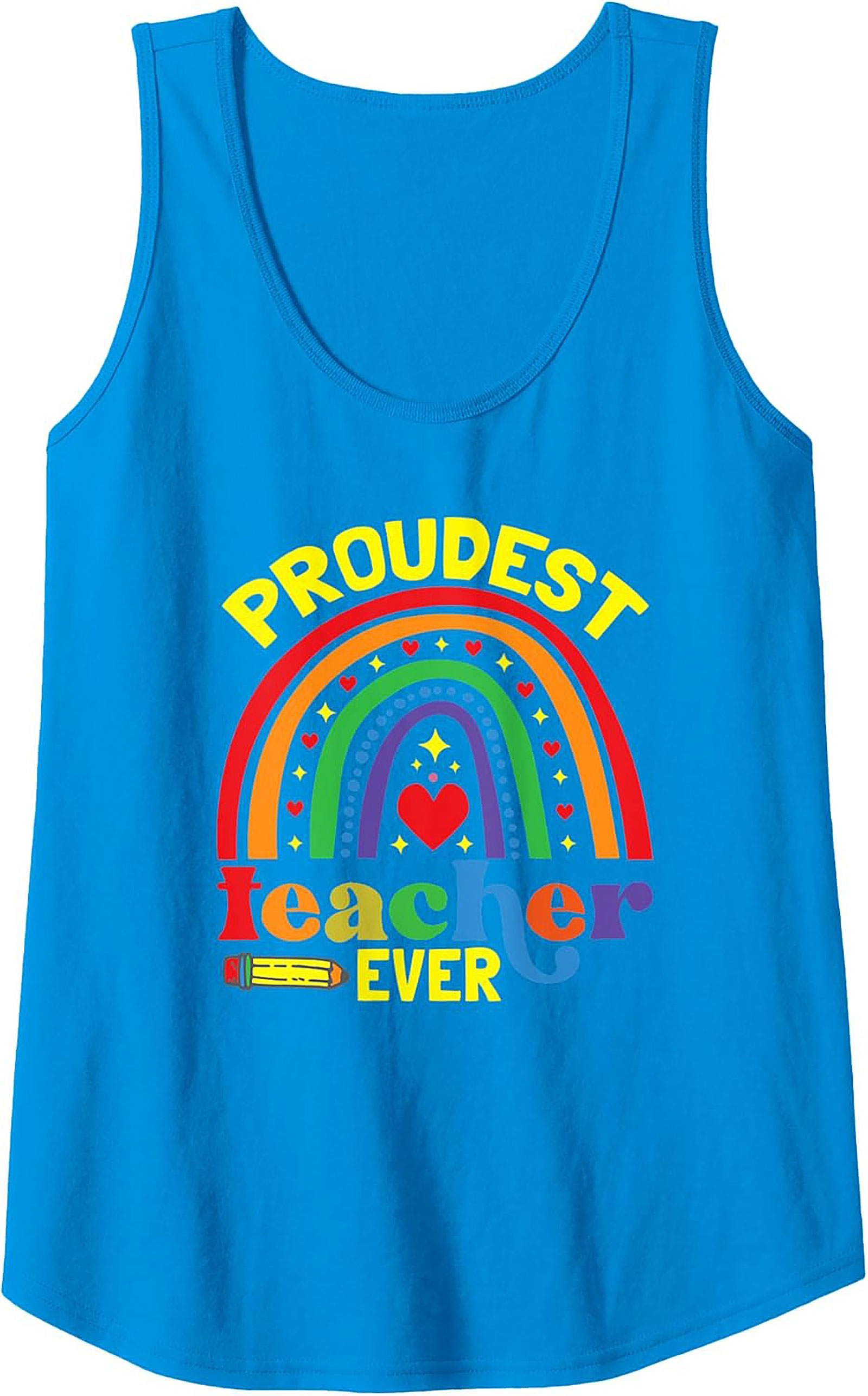 Proudest Teacher Ever Graphic Tank Summer Sleeveless Shirt