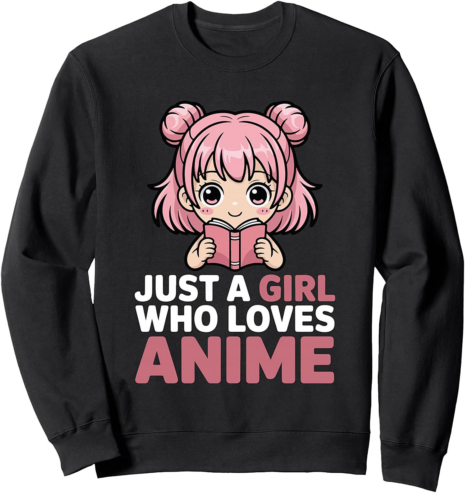 Cozy Anime Girl Graphic Sweatshirt | Cute Otaku Pullover Gift