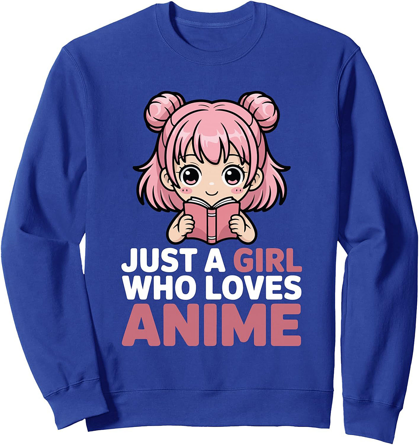 Cozy Anime Girl Graphic Sweatshirt | Cute Otaku Pullover Gift